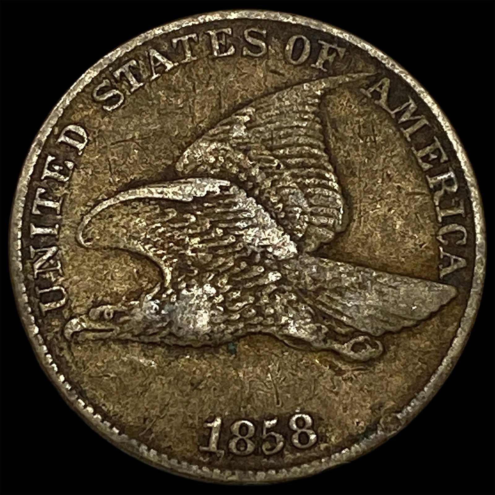 1858 Flying Eagle Cent NEARLY UNCIRCULATED: 1858 Flying Eagle Cent NEARLY UNCIRCULATED