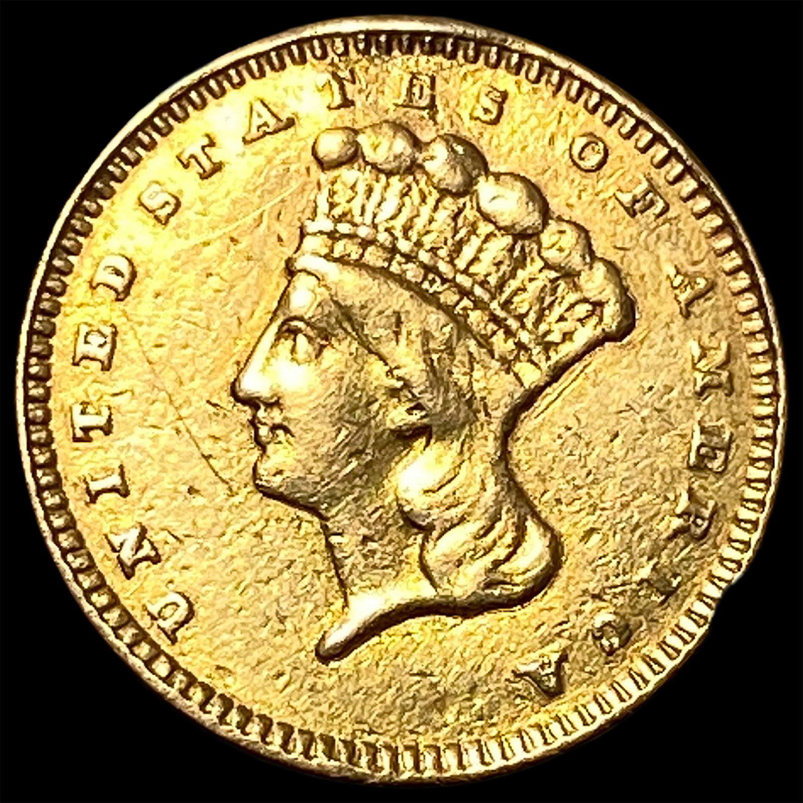 1860 Gold $1 Indian Head Type 3 HIGH GRADE: 1860 Gold $1 Indian Head Type 3 HIGH GRADE