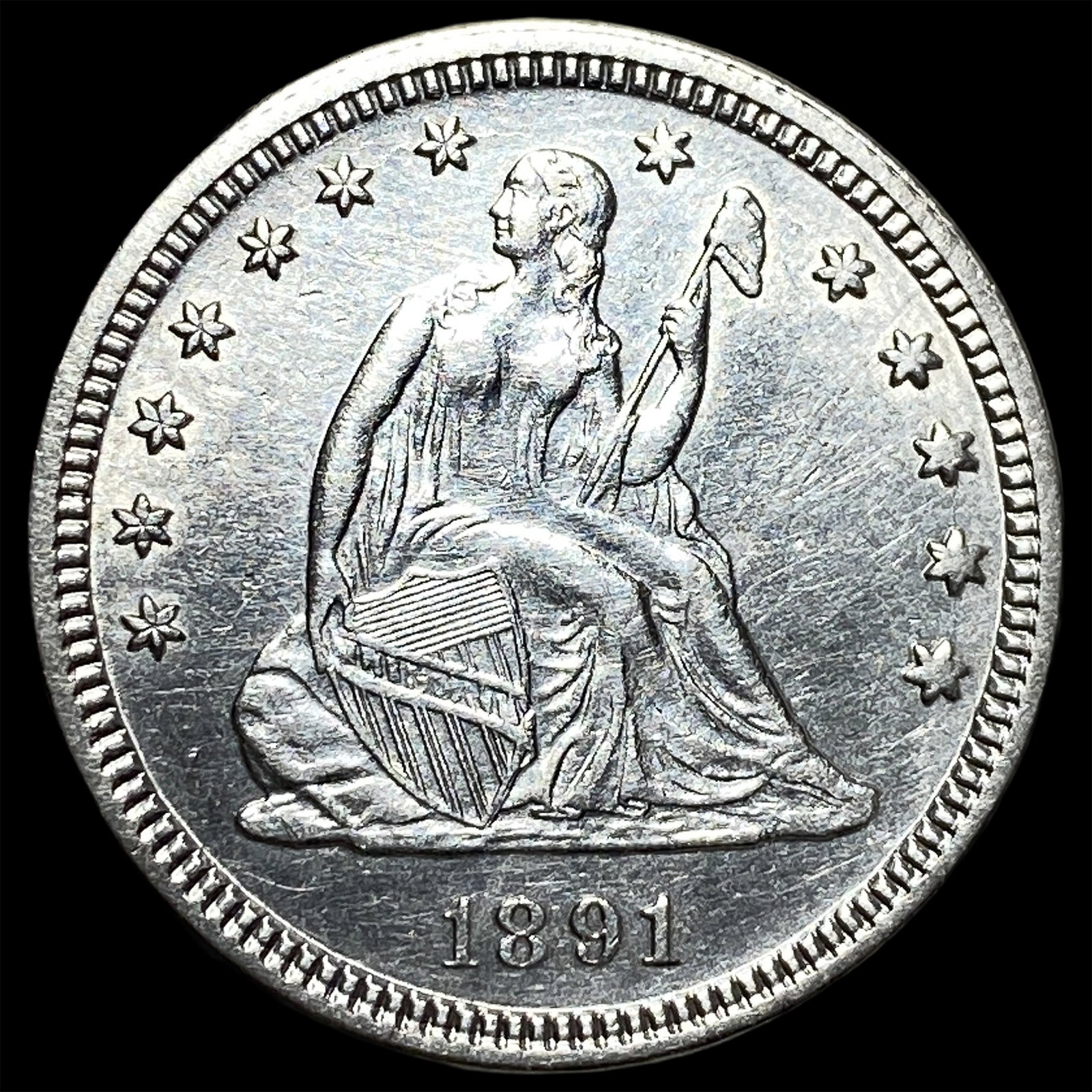 1891 Seated Liberty Quarter UNCIRCULATED: 1891 Seated Liberty Quarter UNCIRCULATED