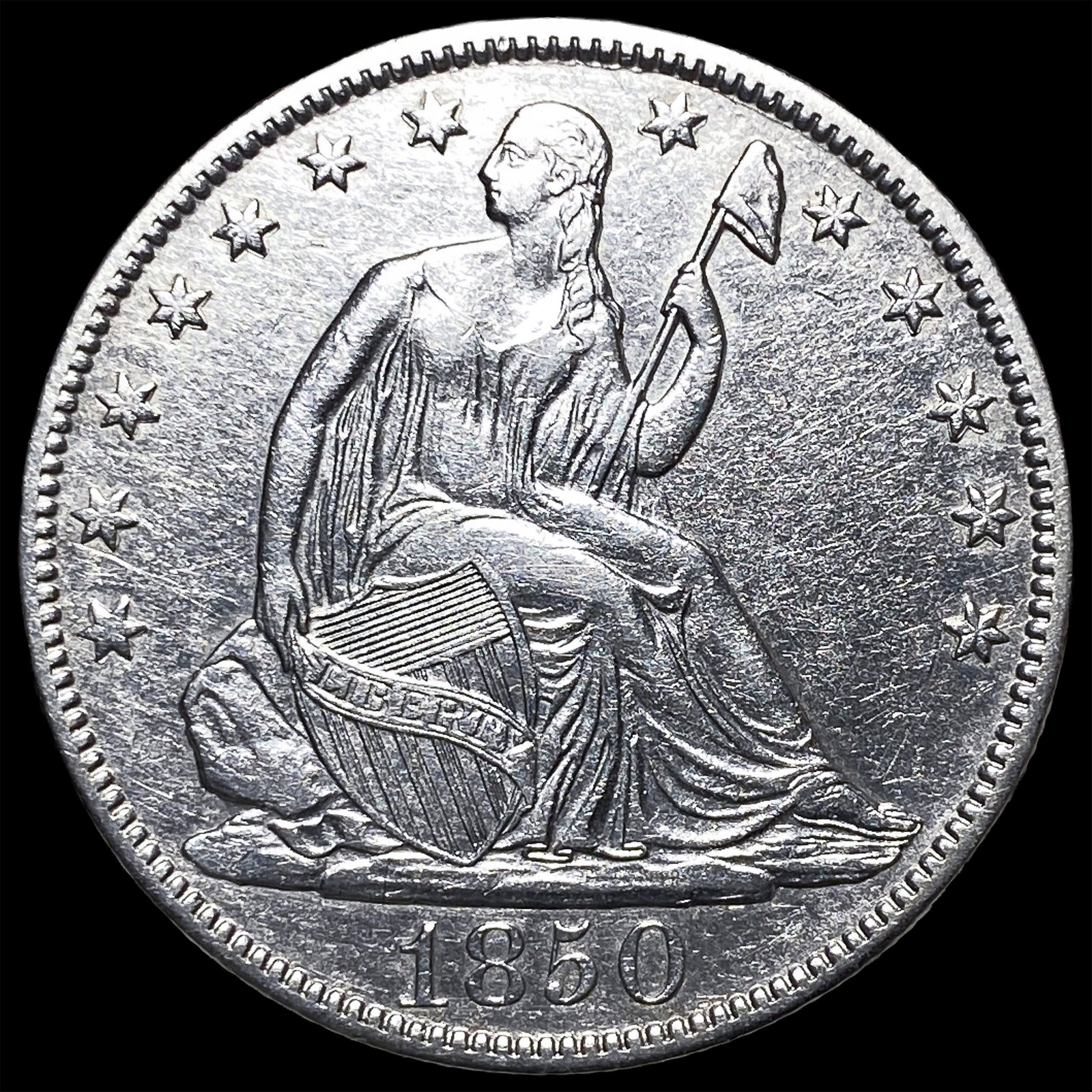 1850-O Silver Half Dollar CLOSELY UNCIRCULATED: 1850-O Silver Half Dollar CLOSELY UNCIRCULATED