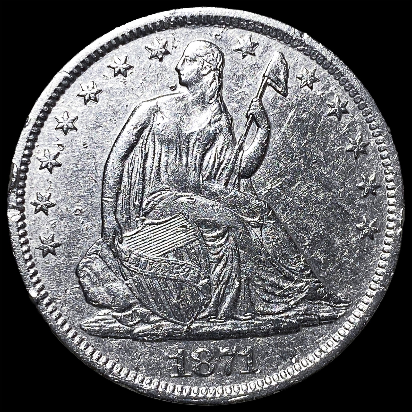 1871-S Silver Half Dollar HIGH GRADE: 1871-S Silver Half Dollar HIGH GRADE