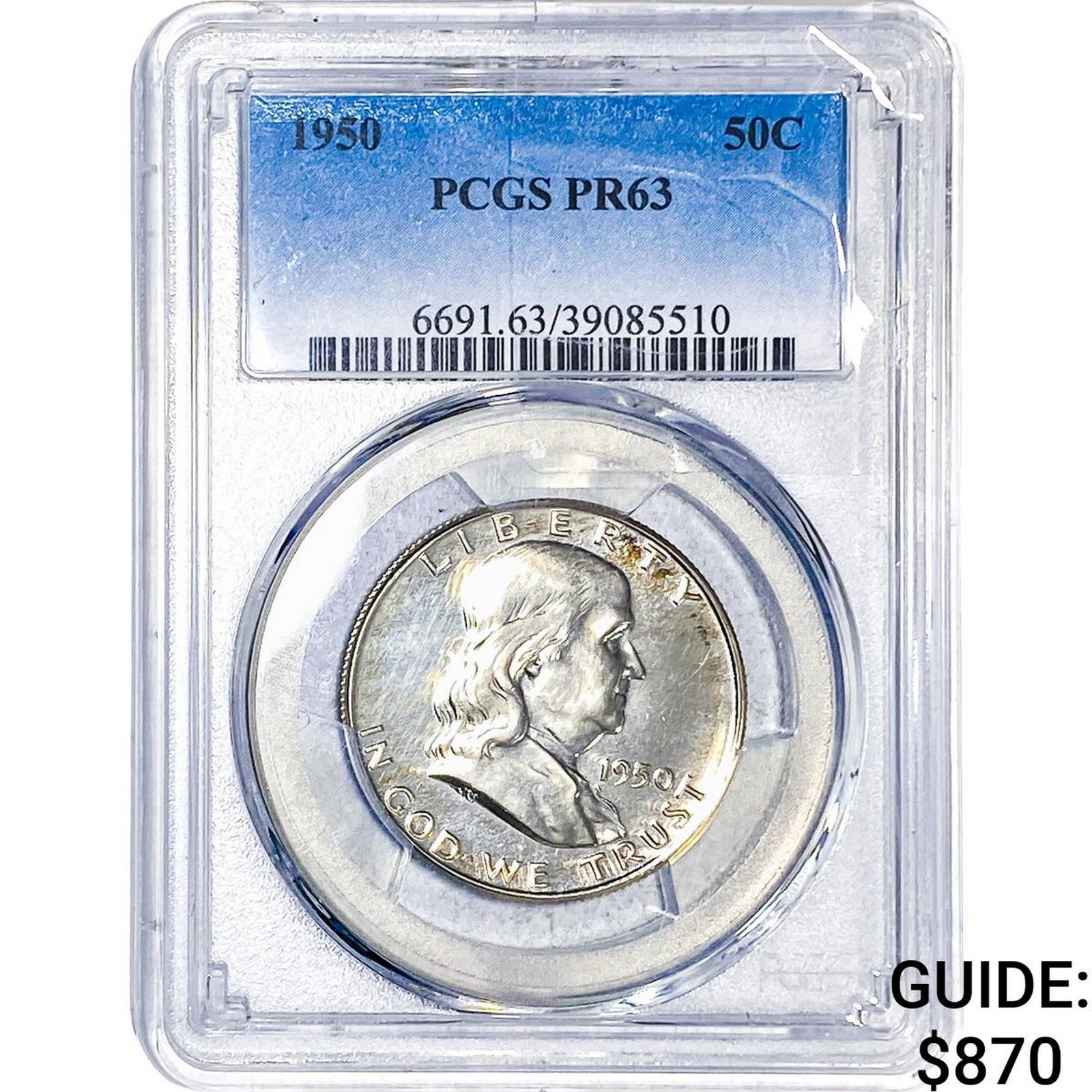 1950 Franklin Half Dollar PCGS PR63: 1950 Franklin Half Dollar PCGS PR63