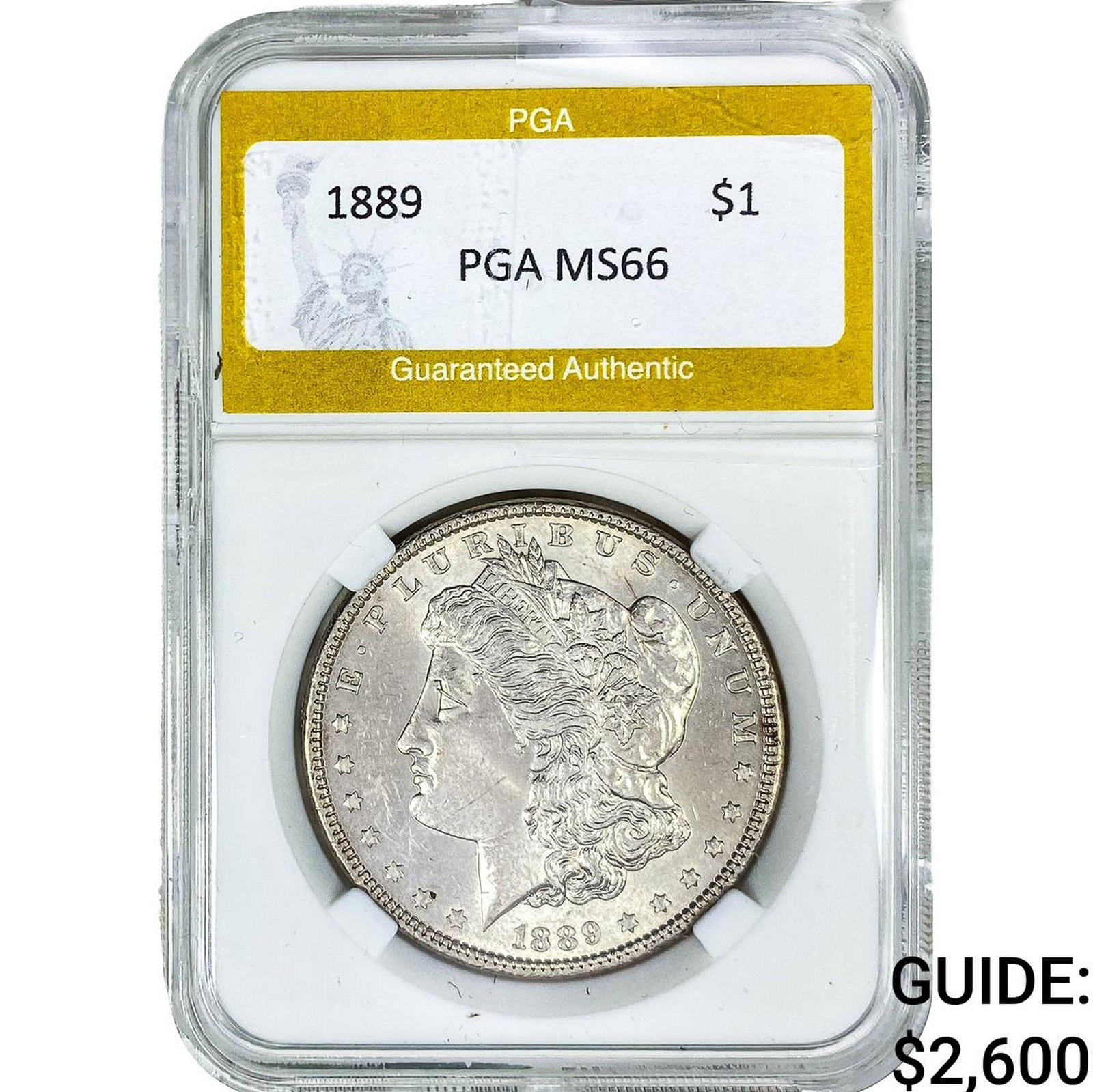 1889 Morgan Silver Dollar PGA MS66: 1889 Morgan Silver Dollar PGA MS66