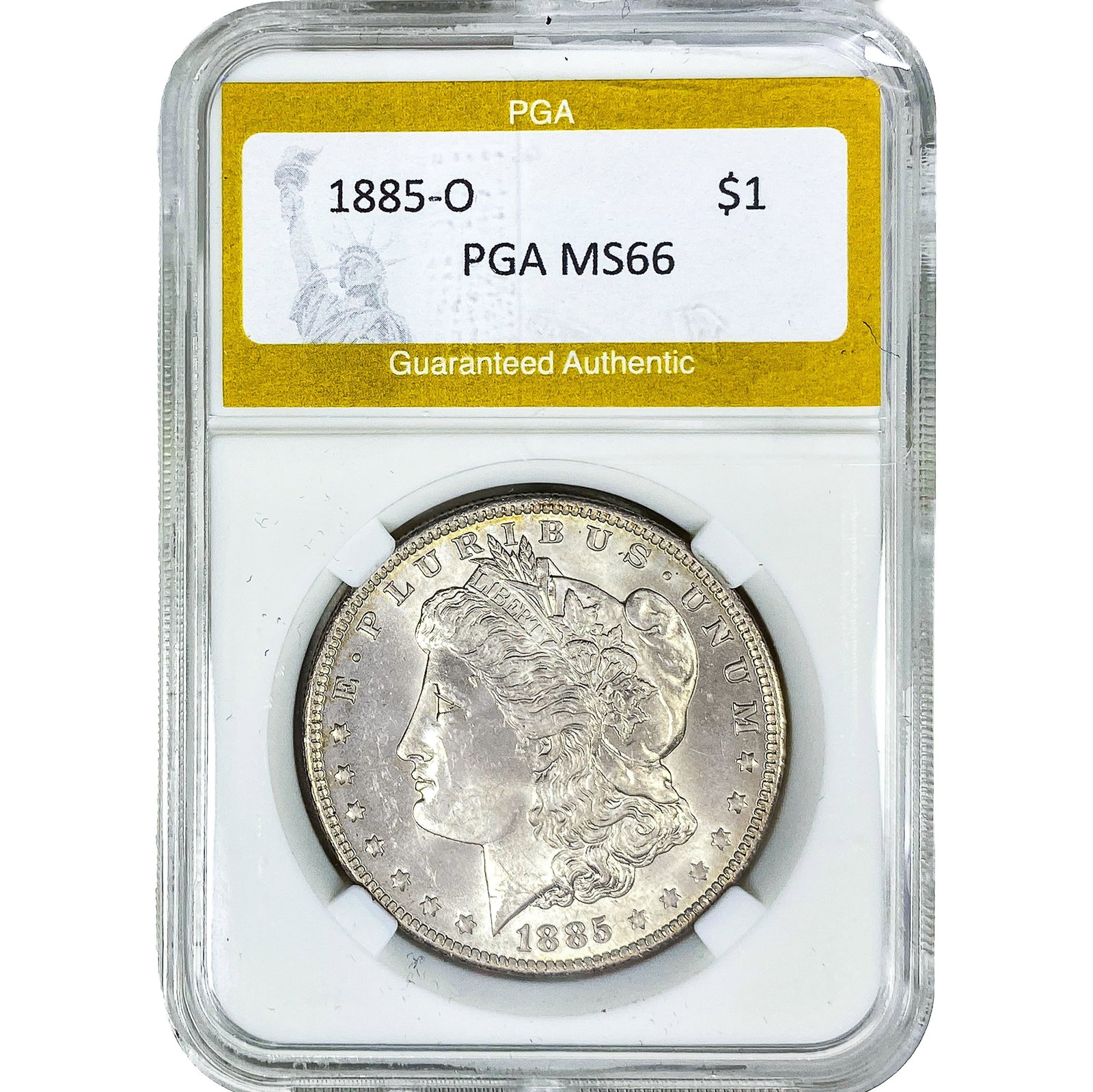 1885-O Morgan Silver Dollar PGA MS66: 1885-O Morgan Silver Dollar PGA MS66