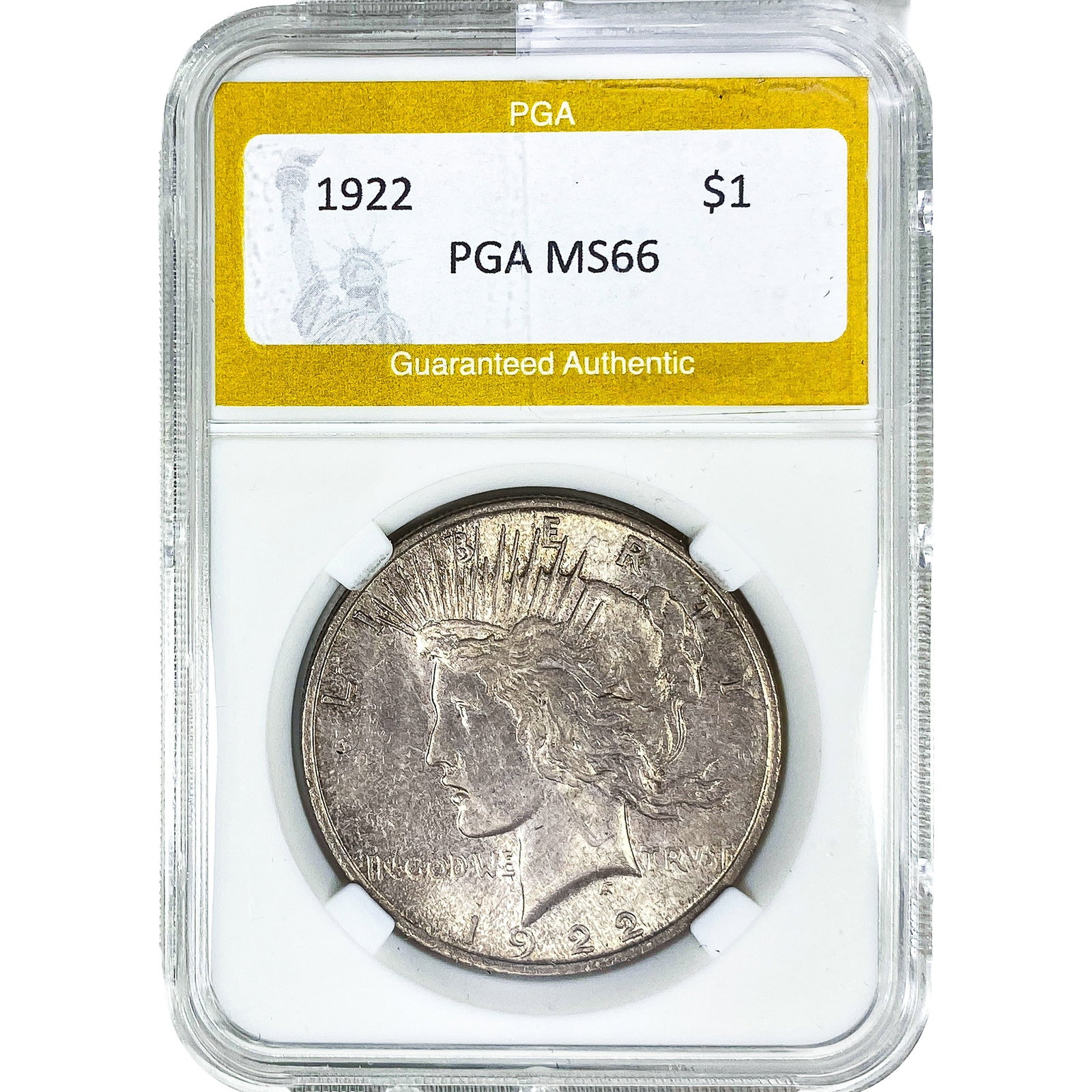 1922 Morgan Silver Dollar PGA MS66: 1922 Morgan Silver Dollar PGA MS66