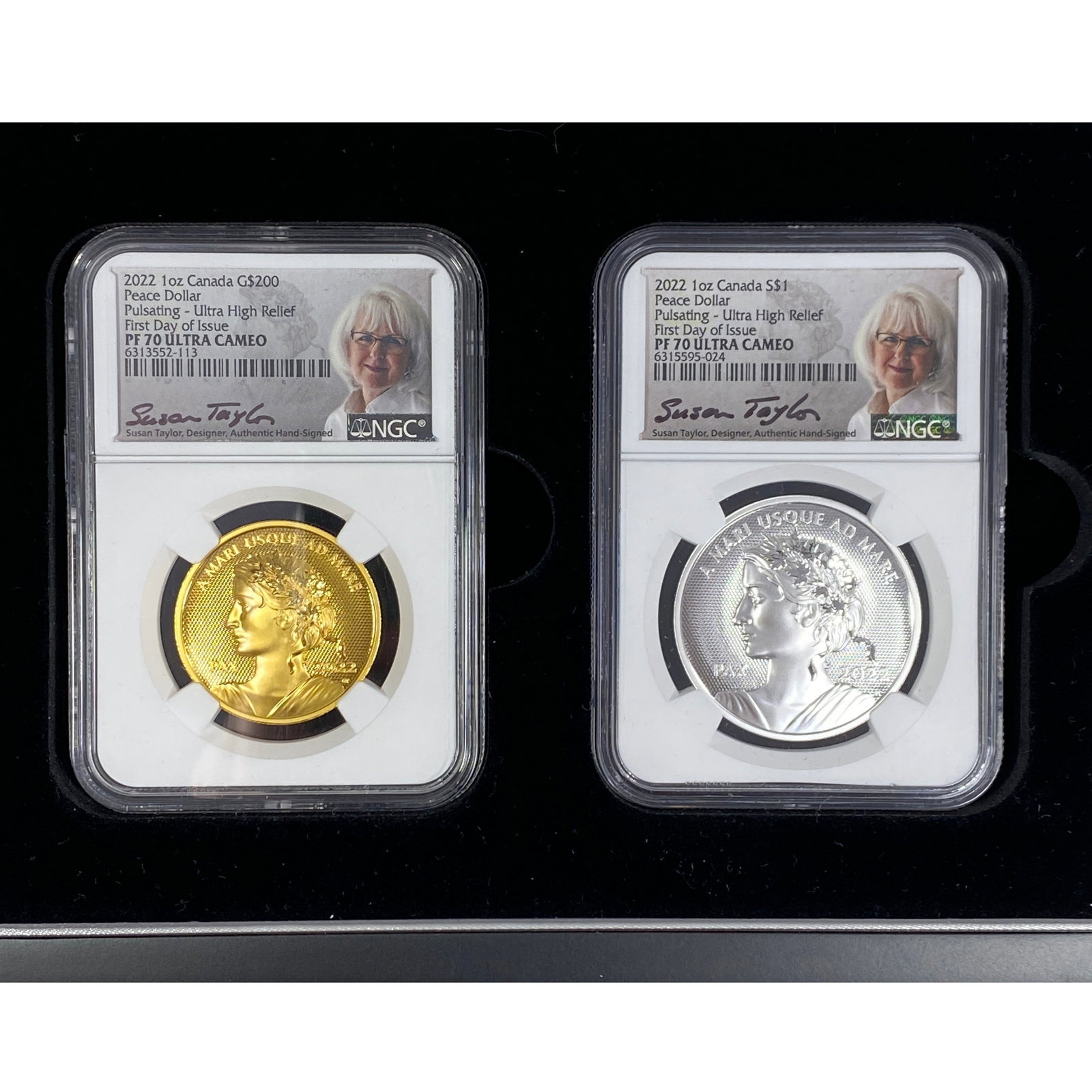 2022 RCM Peace Dollar Set W/Box 1oz Gold&1oz Silver (1 of 3)