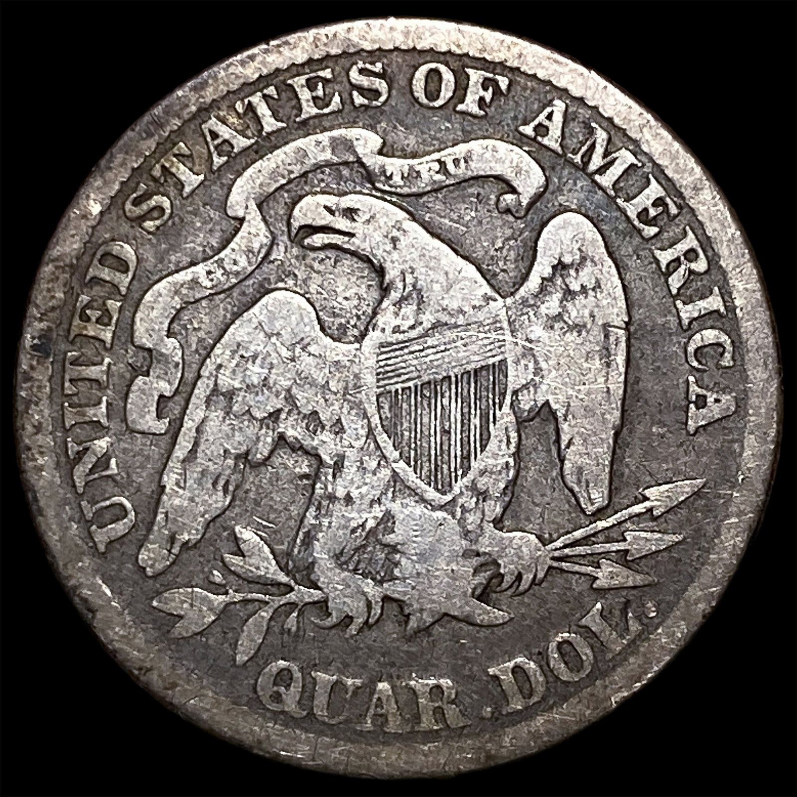 1875 Seated Liberty Quarter ABOUT UNCIRCULATED - 2