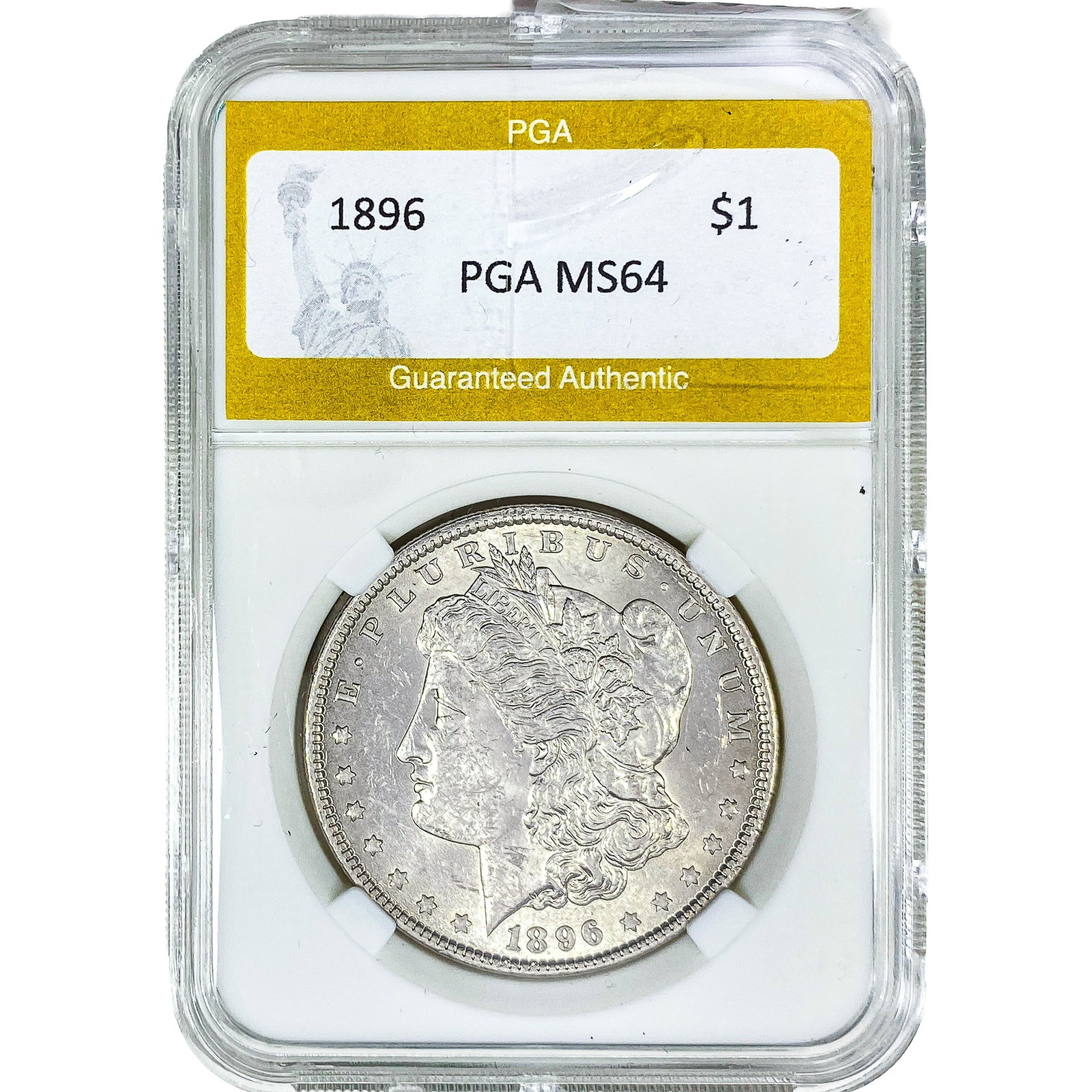 1896 Morgan Silver Dollar PGA MS64: 1896 Morgan Silver Dollar PGA MS64