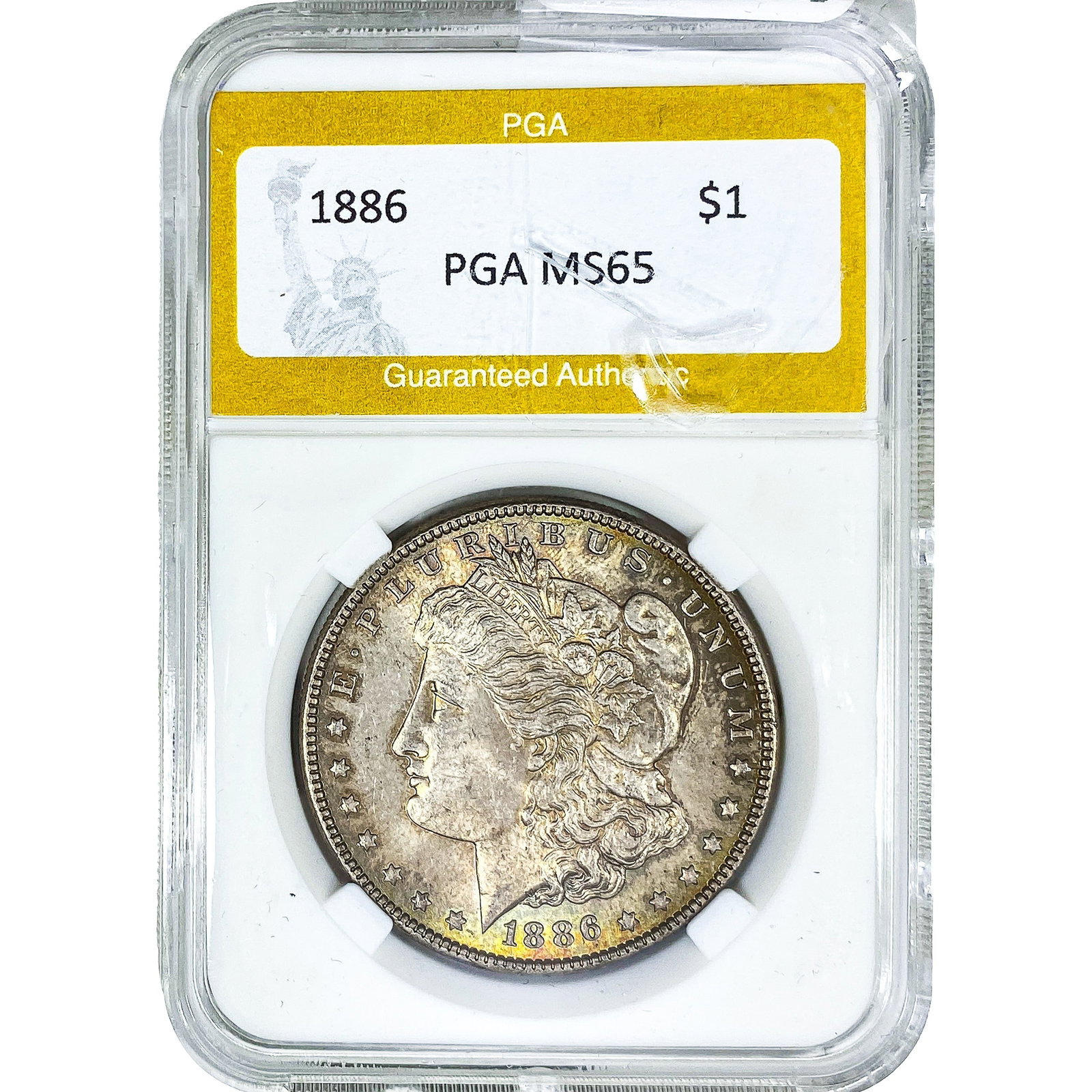 1886 Morgan Silver Dollar PGA MS65: 1886 Morgan Silver Dollar PGA MS65