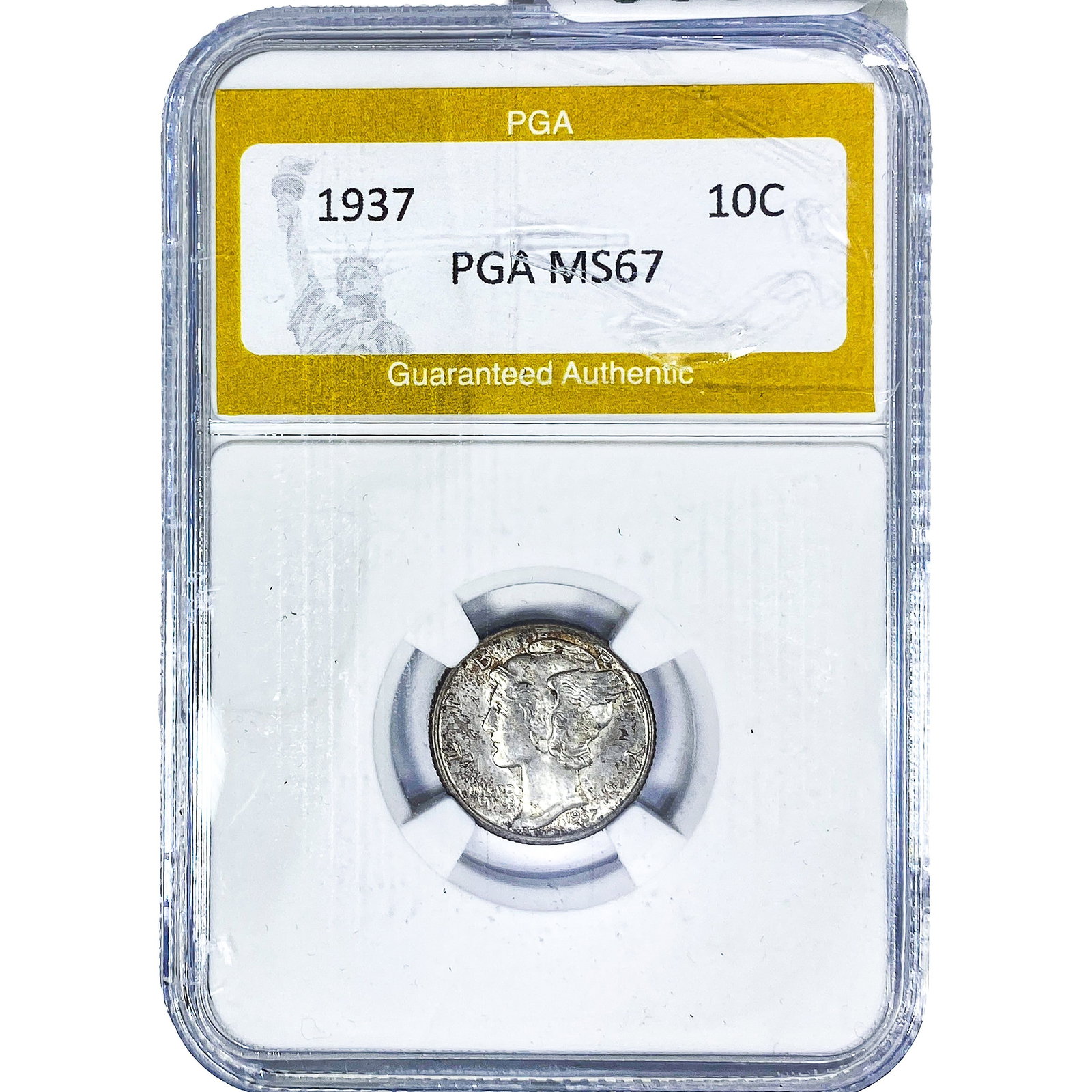 1937 Mercury Silver Dime PGA MS67: 1937 Mercury Silver Dime PGA MS67