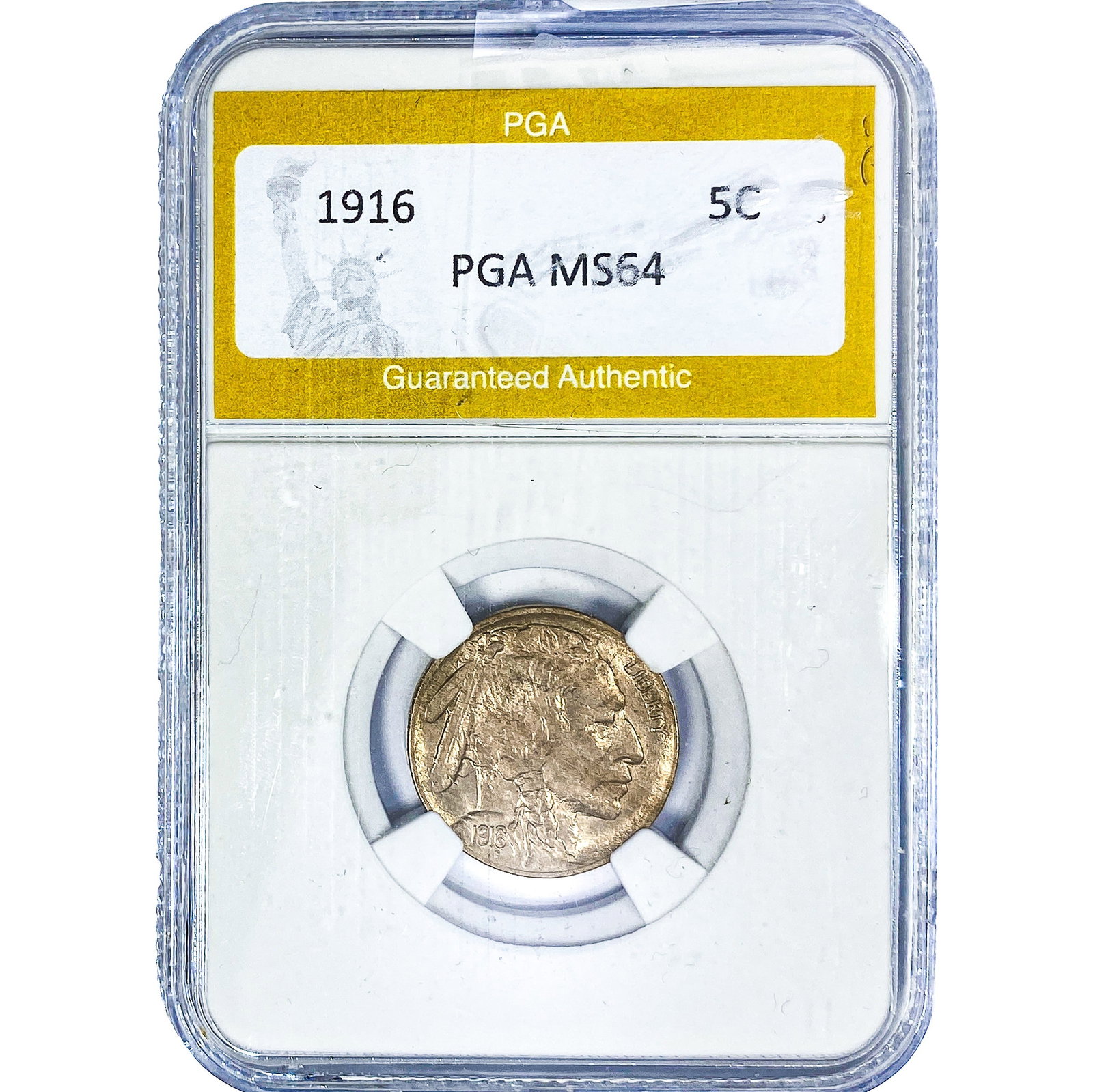 1916 Buffalo Nickel PGA MS64: 1916 Buffalo Nickel PGA MS64