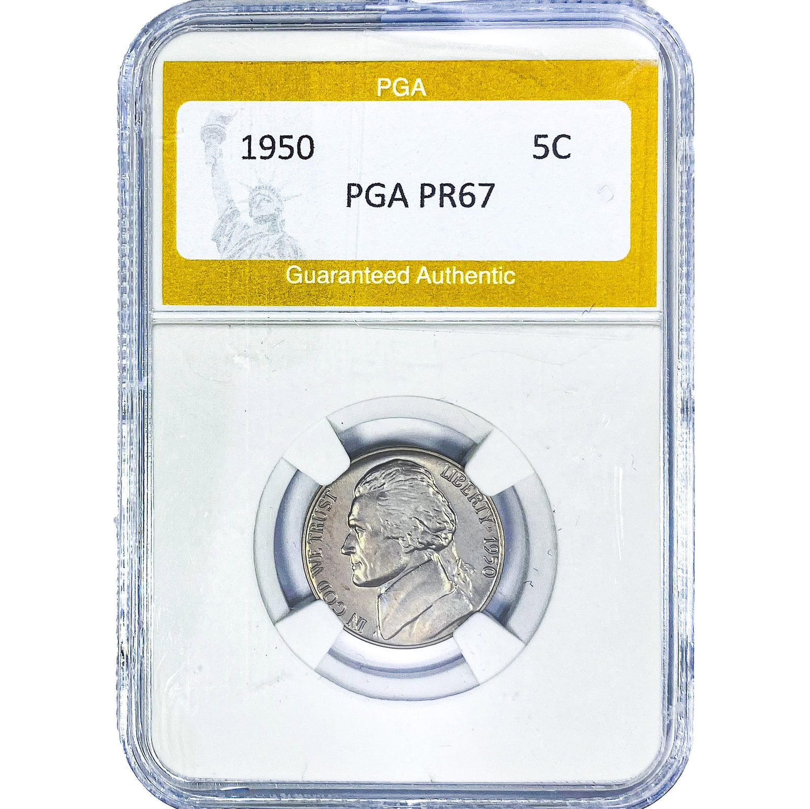 1950 Jefferson Nickel PGA PR67: 1950 Jefferson Nickel PGA PR67