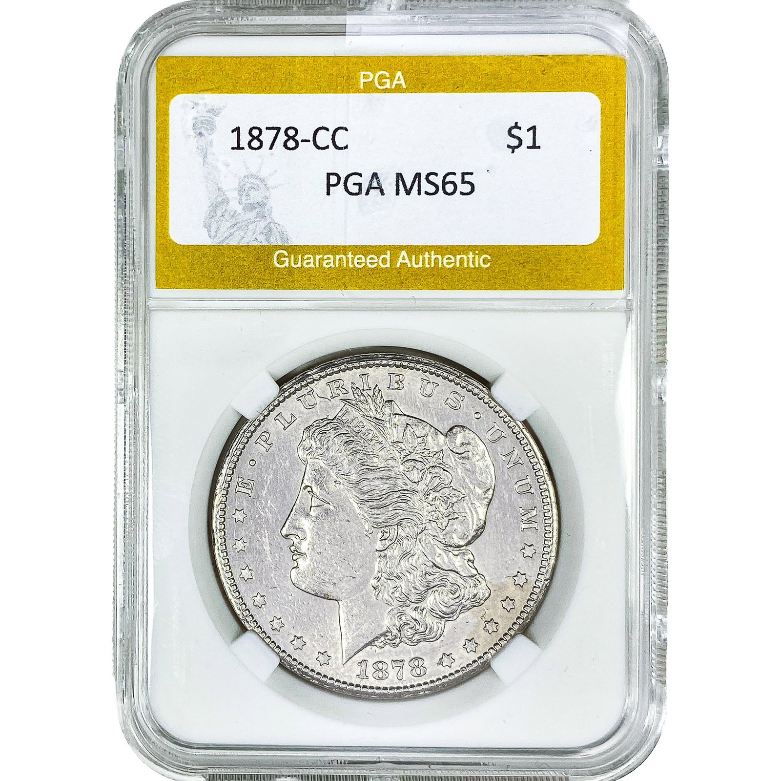 1878-CC Morgan Silver Dollar PGA MS65: 1878-CC Morgan Silver Dollar PGA MS65