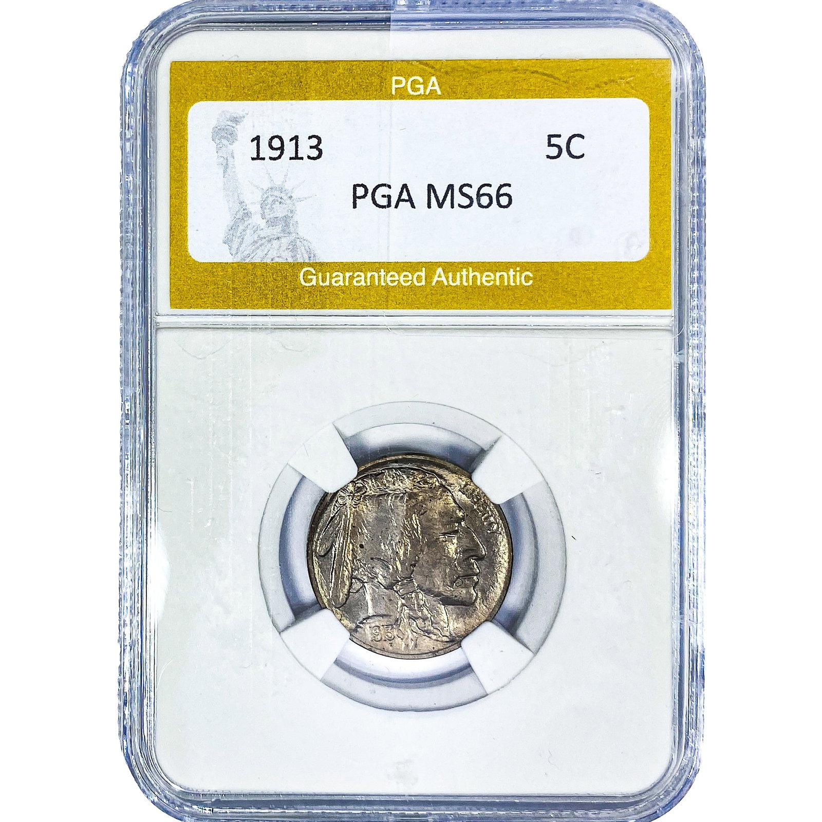 1913 Buffalo Nickel PGA MS66: 1913 Buffalo Nickel PGA MS66