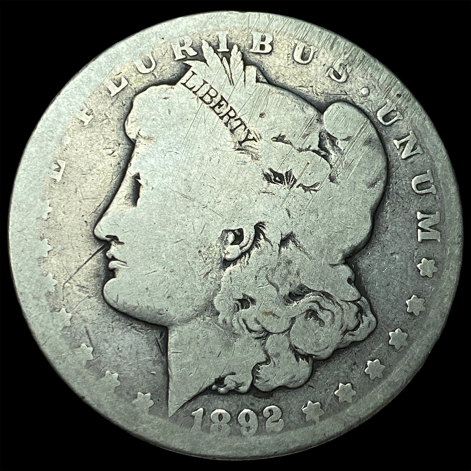1892-CC Silver Morgan Dollar NICELY CIRCULATED: 1892-CC Silver Morgan Dollar NICELY CIRCULATED