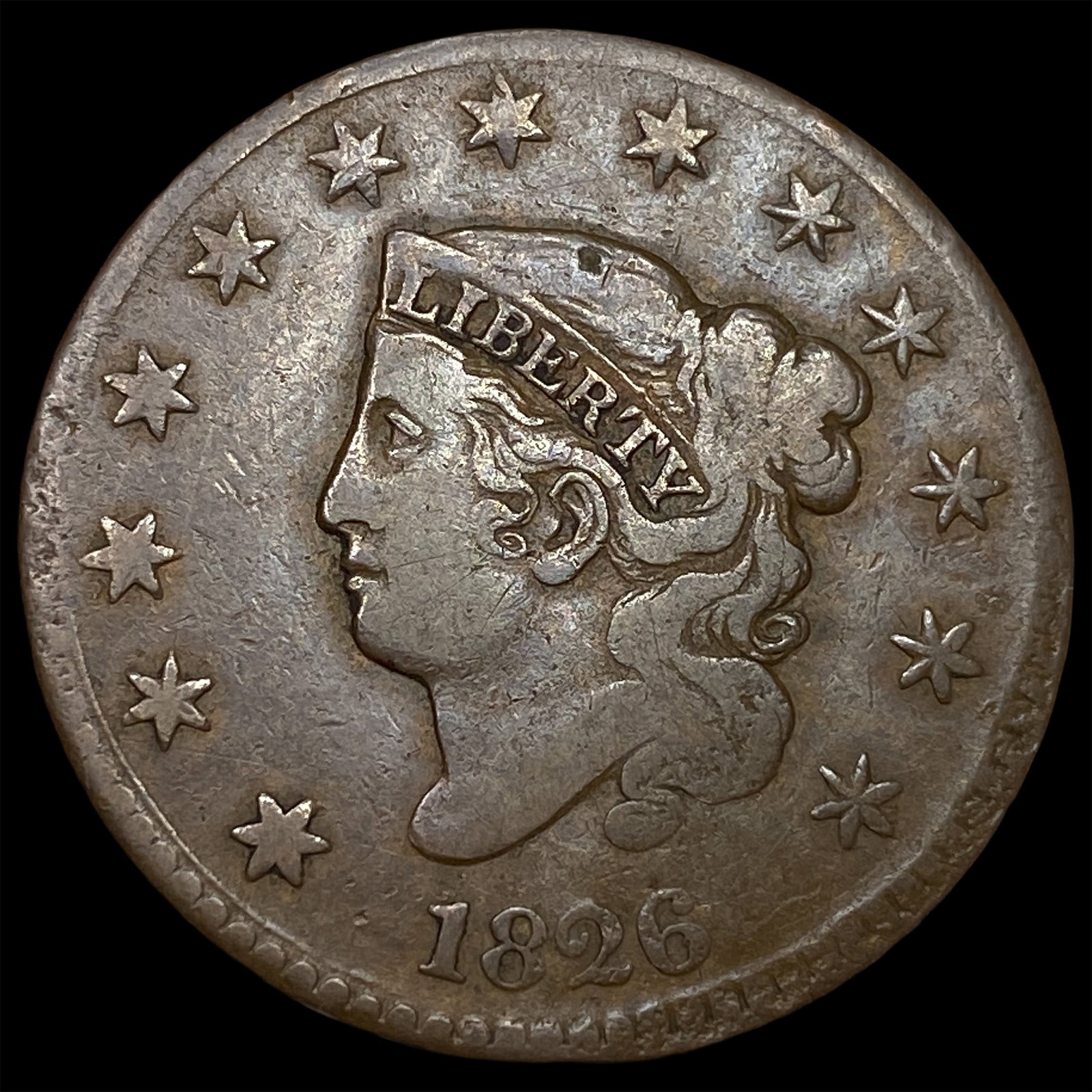 1826 Coronet Head Large Cent LIGHTLY CIRCULATED (1 of 2)