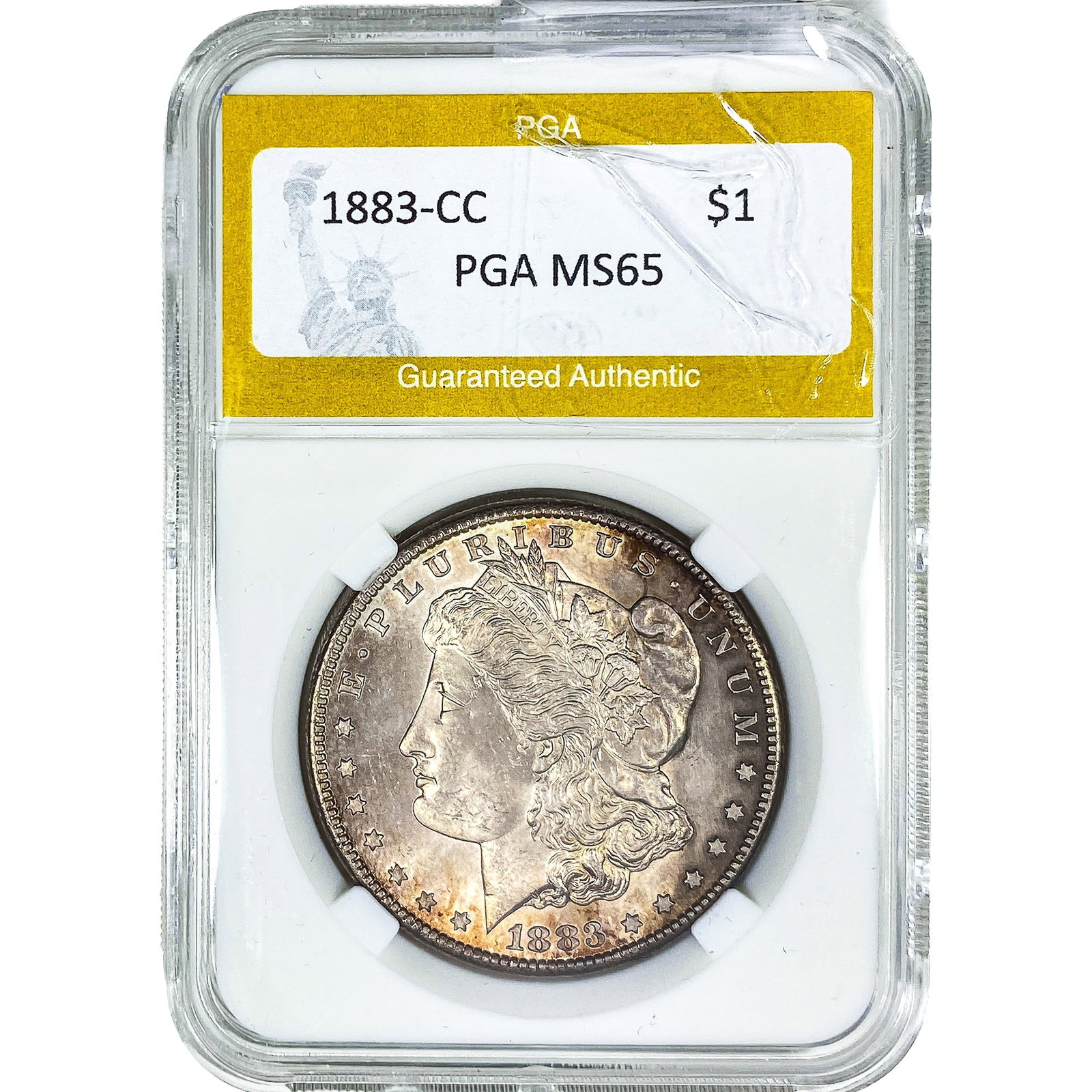 1883-CC Morgan Silver Dollar PGA MS65: 1883-CC Morgan Silver Dollar PGA MS65