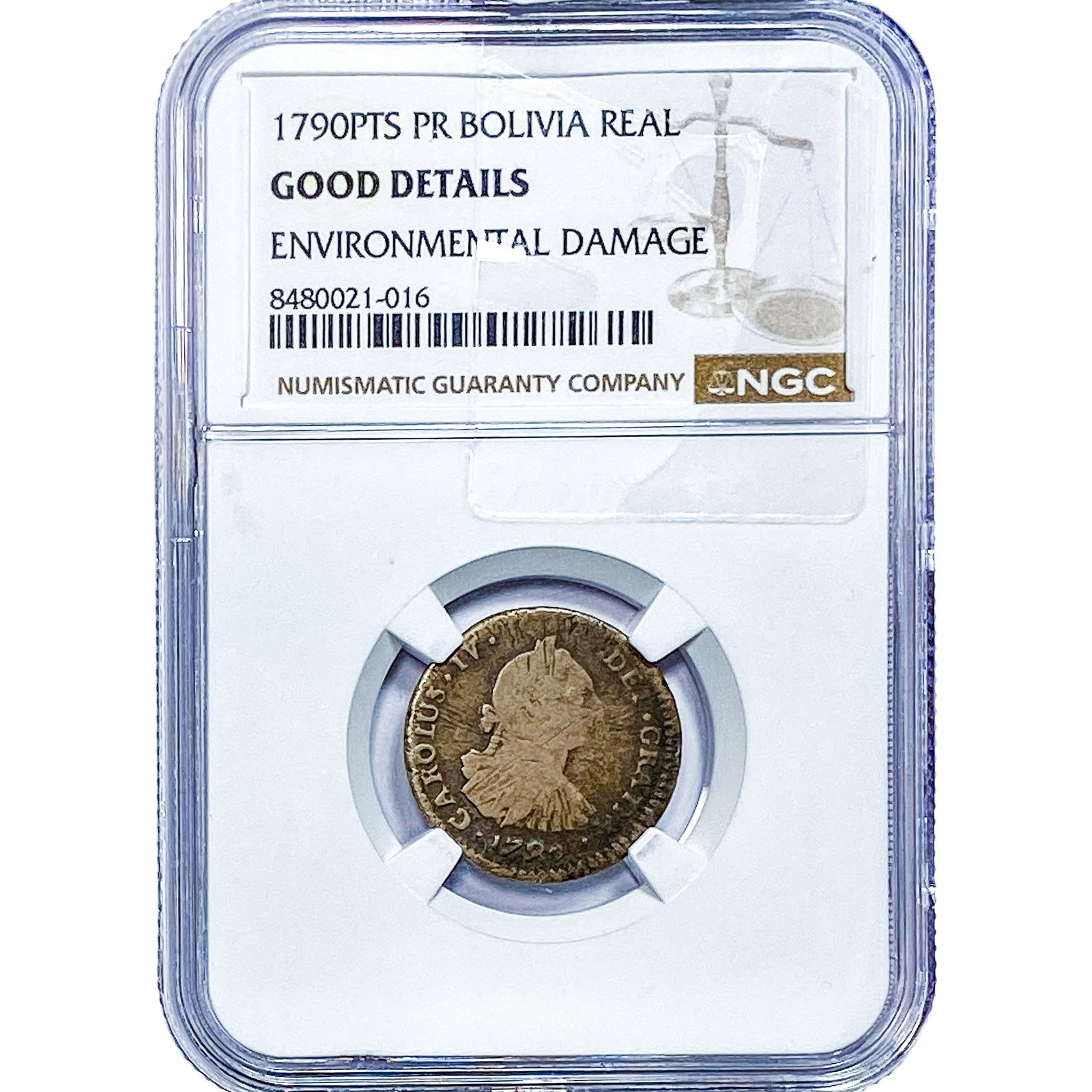 1790 Colonial Spain Silver 1 Real NGC Good Details: 1790 Colonial Spain Silver 1 Real NGC Good Details