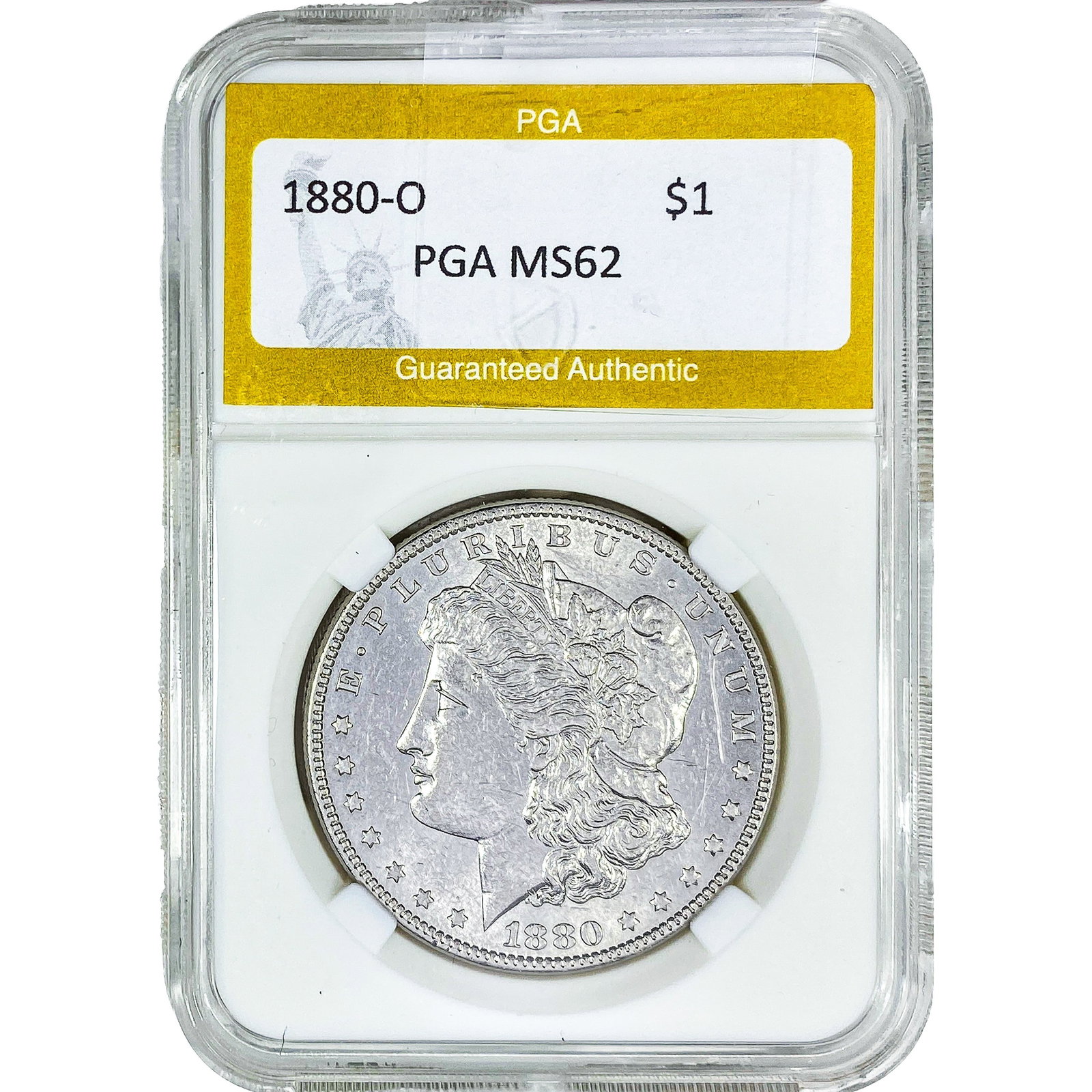 1880-O Morgan Silver Dollar PGA MS62: 1880-O Morgan Silver Dollar PGA MS62