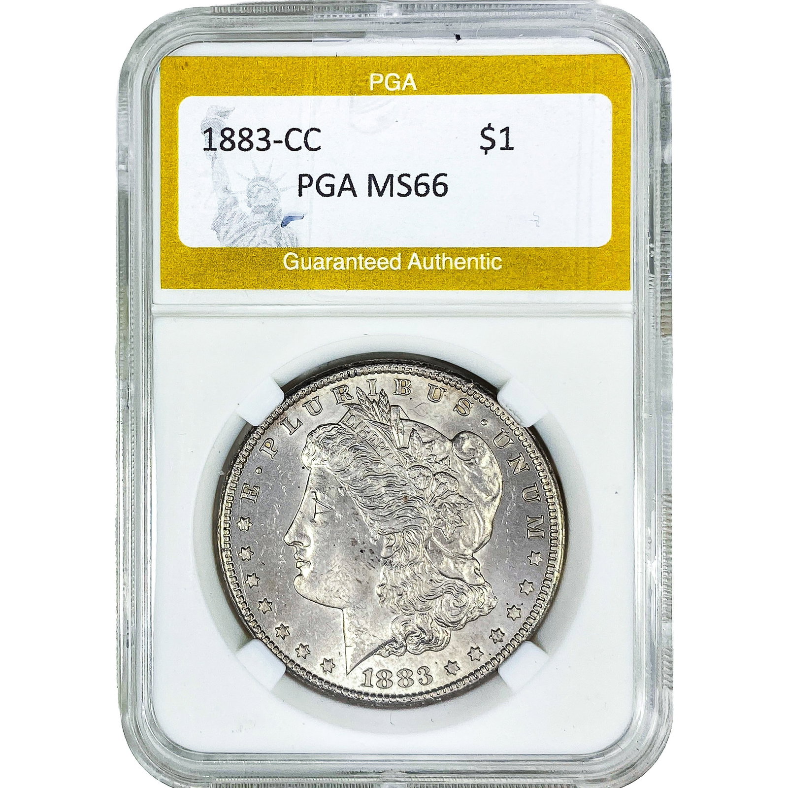 1883-CC Morgan Silver Dollar PGA MS66: 1883-CC Morgan Silver Dollar PGA MS66