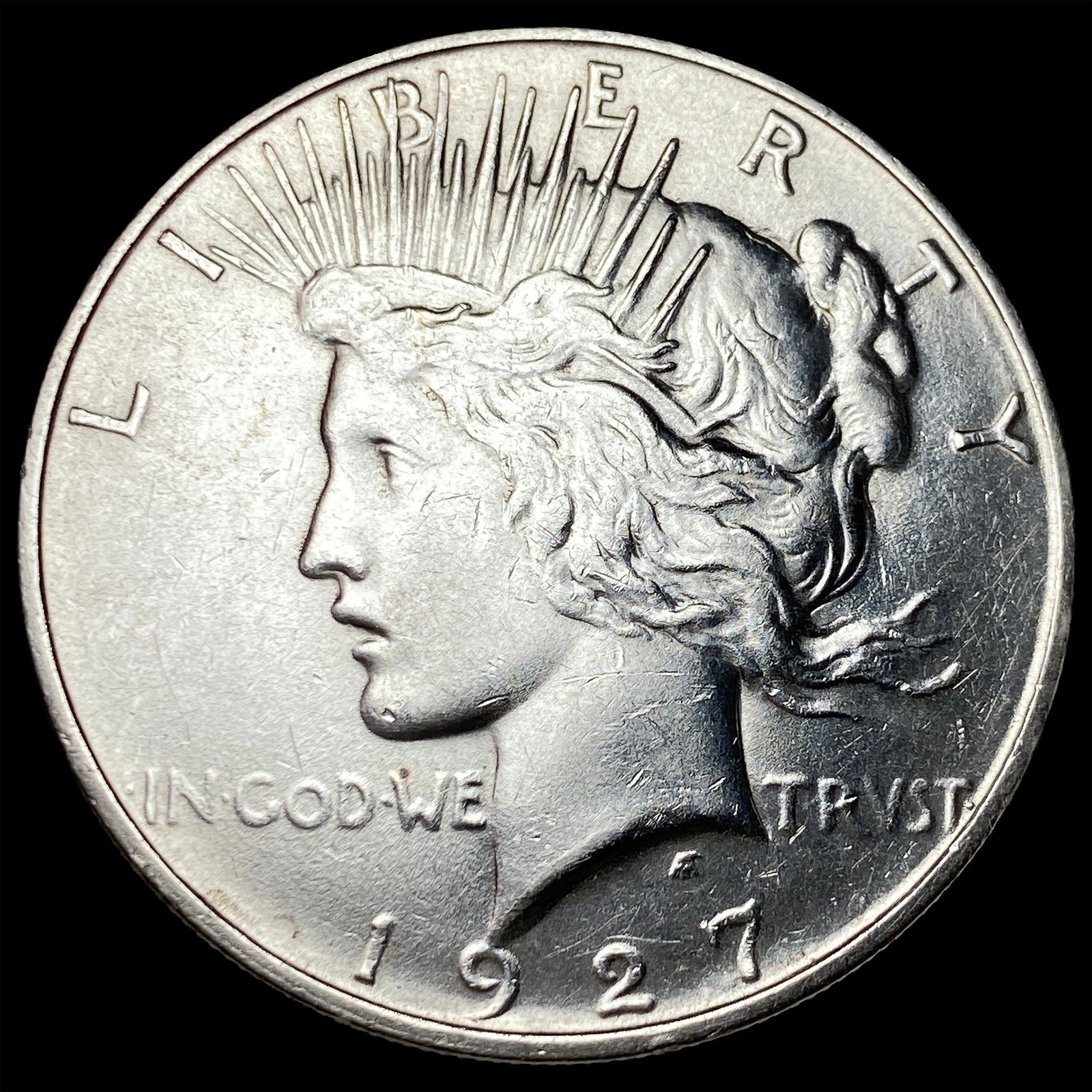 1927-D Silver Peace Dollar CLOSELY UNCIRCULATED: 1927-D Silver Peace Dollar CLOSELY UNCIRCULATED