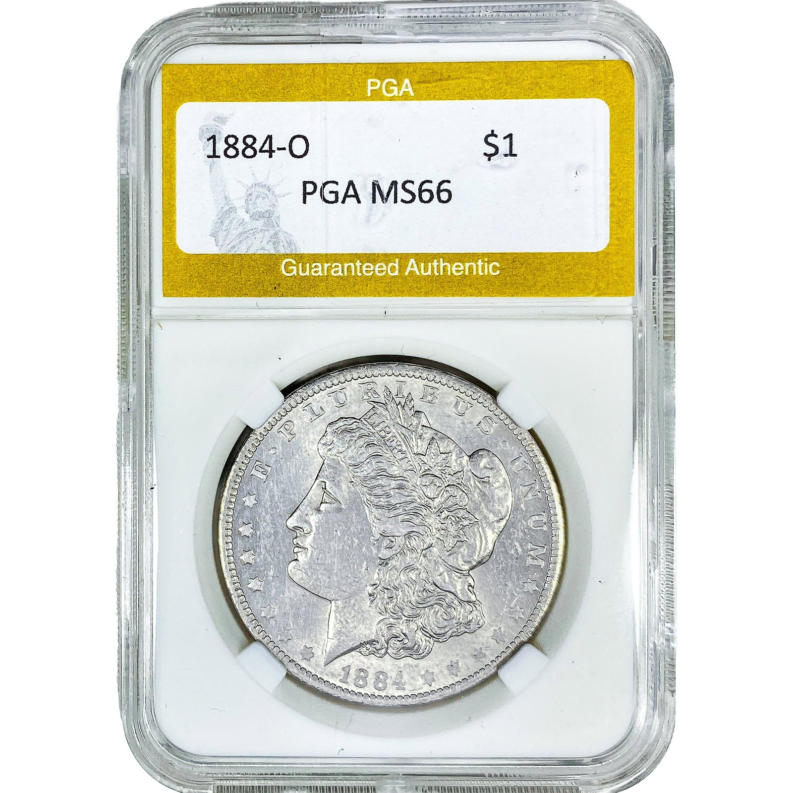 1884-O Morgan Silver Dollar PGA MS66: 1884-O Morgan Silver Dollar PGA MS66