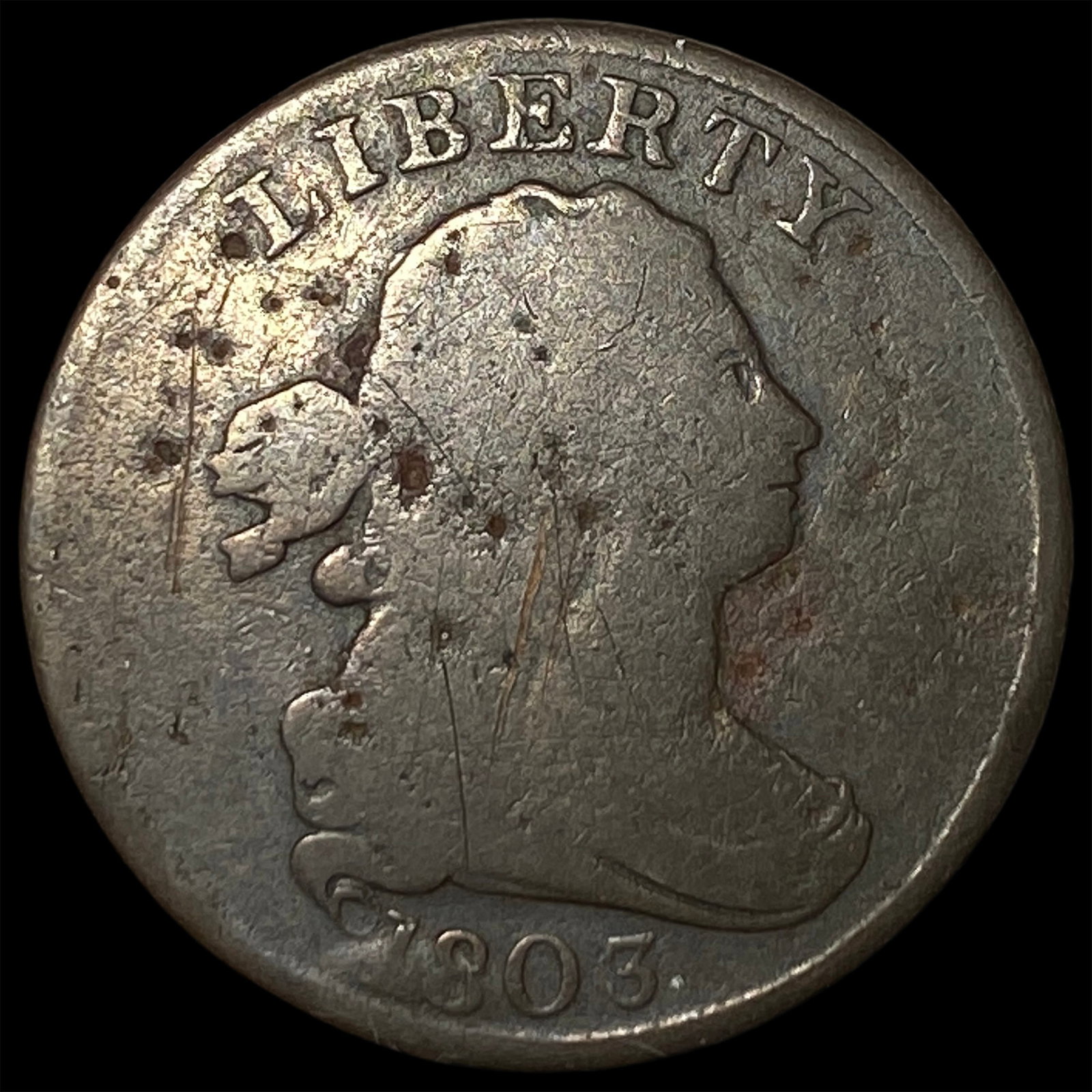 1803 Draped Bust Half Cent NICELY CIRCULATED (1 of 2)