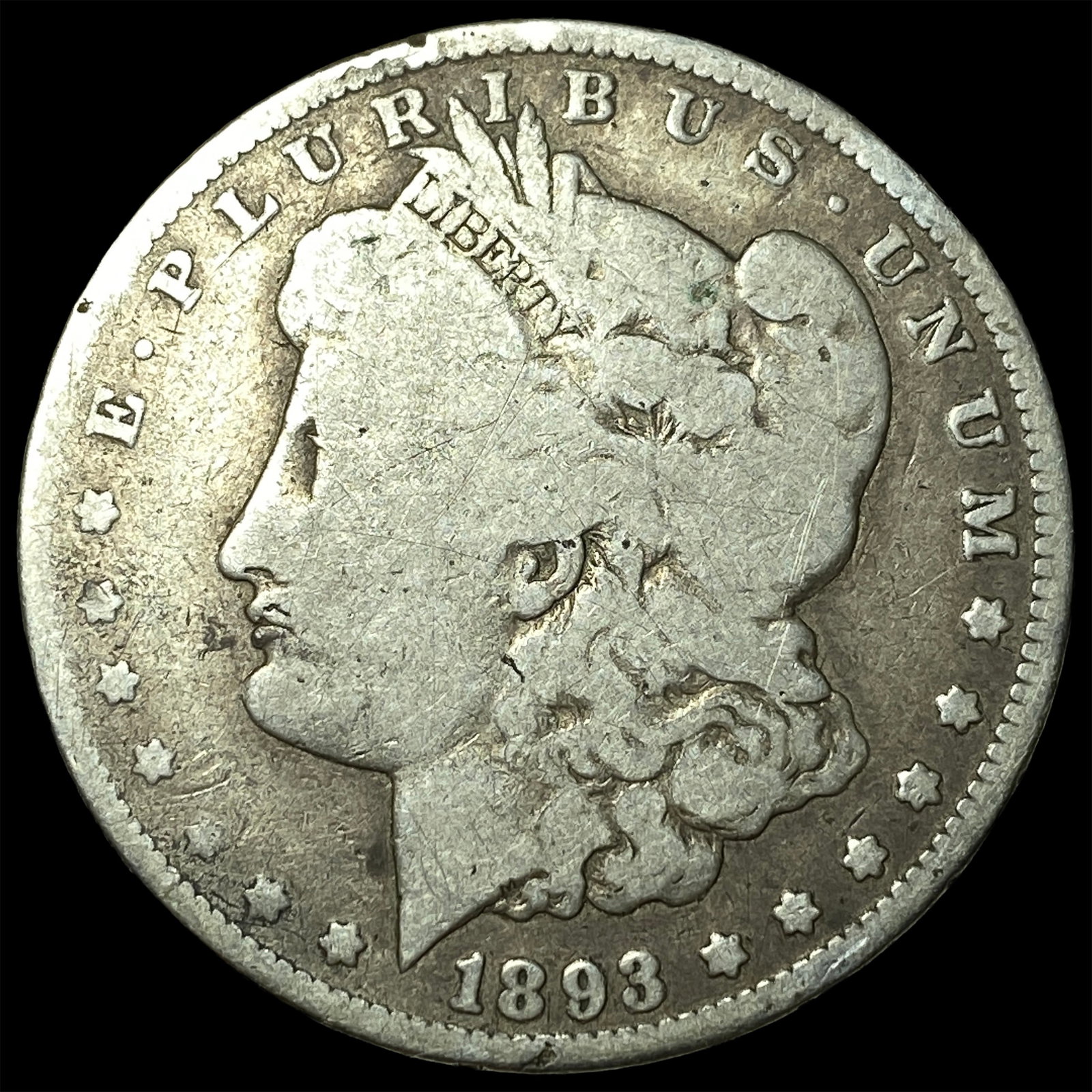 1893-CC Silver Morgan Dollar LIGHTLY CIRCULATED: 1893-CC Silver Morgan Dollar LIGHTLY CIRCULATED