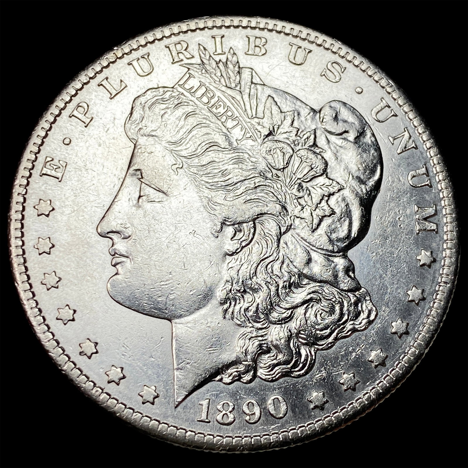 1890-S Silver Morgan Dollar CLOSELY UNCIRCULATED: 1890-S Silver Morgan Dollar CLOSELY UNCIRCULATED