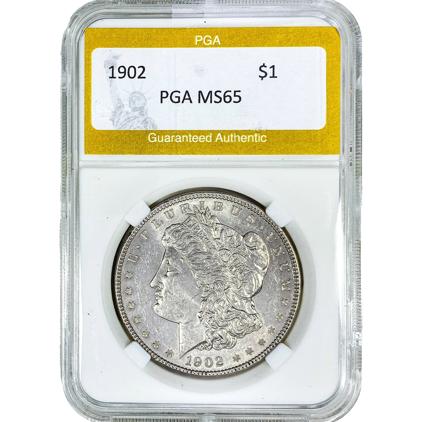 1902 Morgan Silver Dollar PGA MS65: 1902 Morgan Silver Dollar PGA MS65