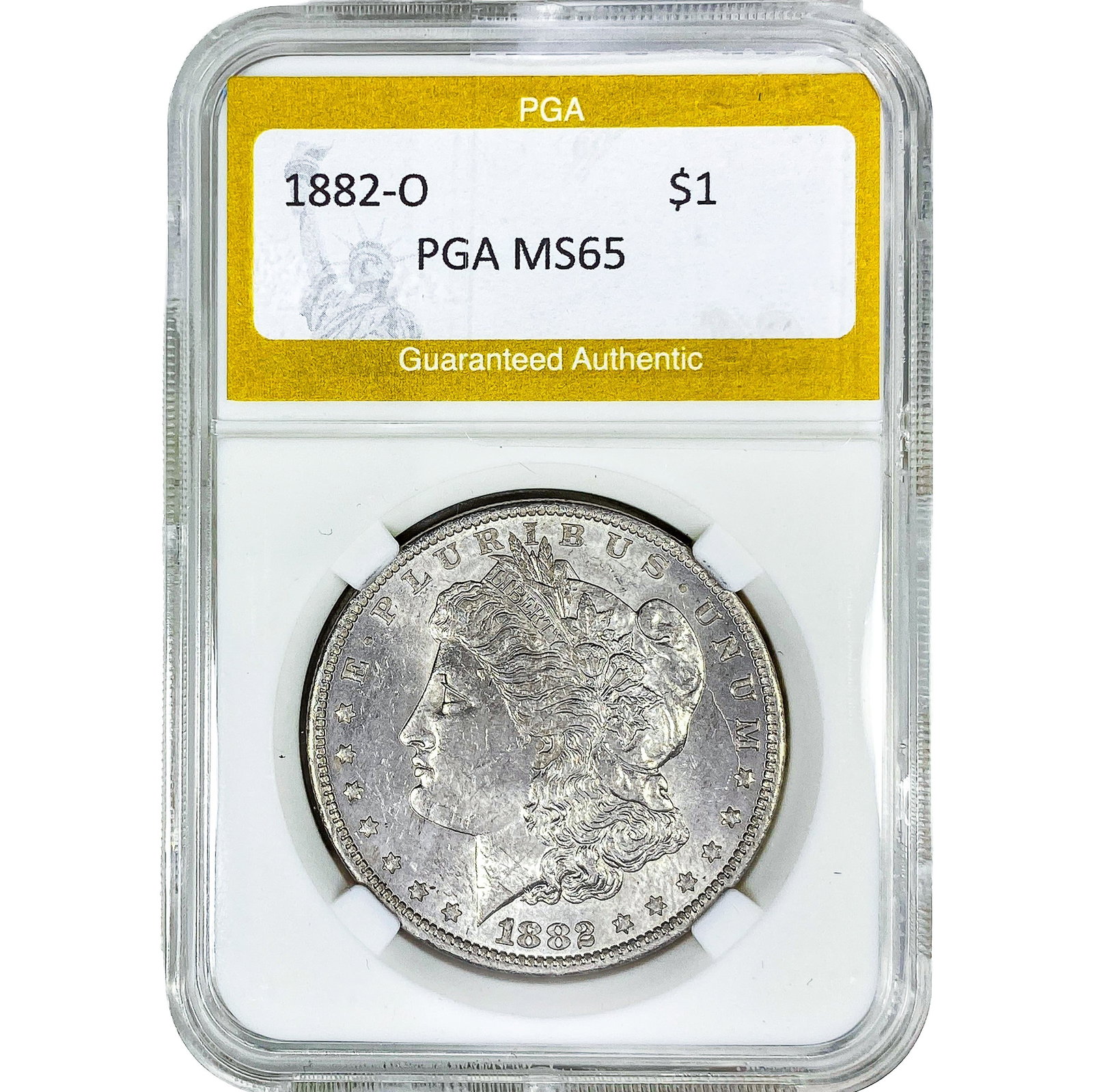 1882-O Morgan Silver Dollar PGA MS65: 1882-O Morgan Silver Dollar PGA MS65