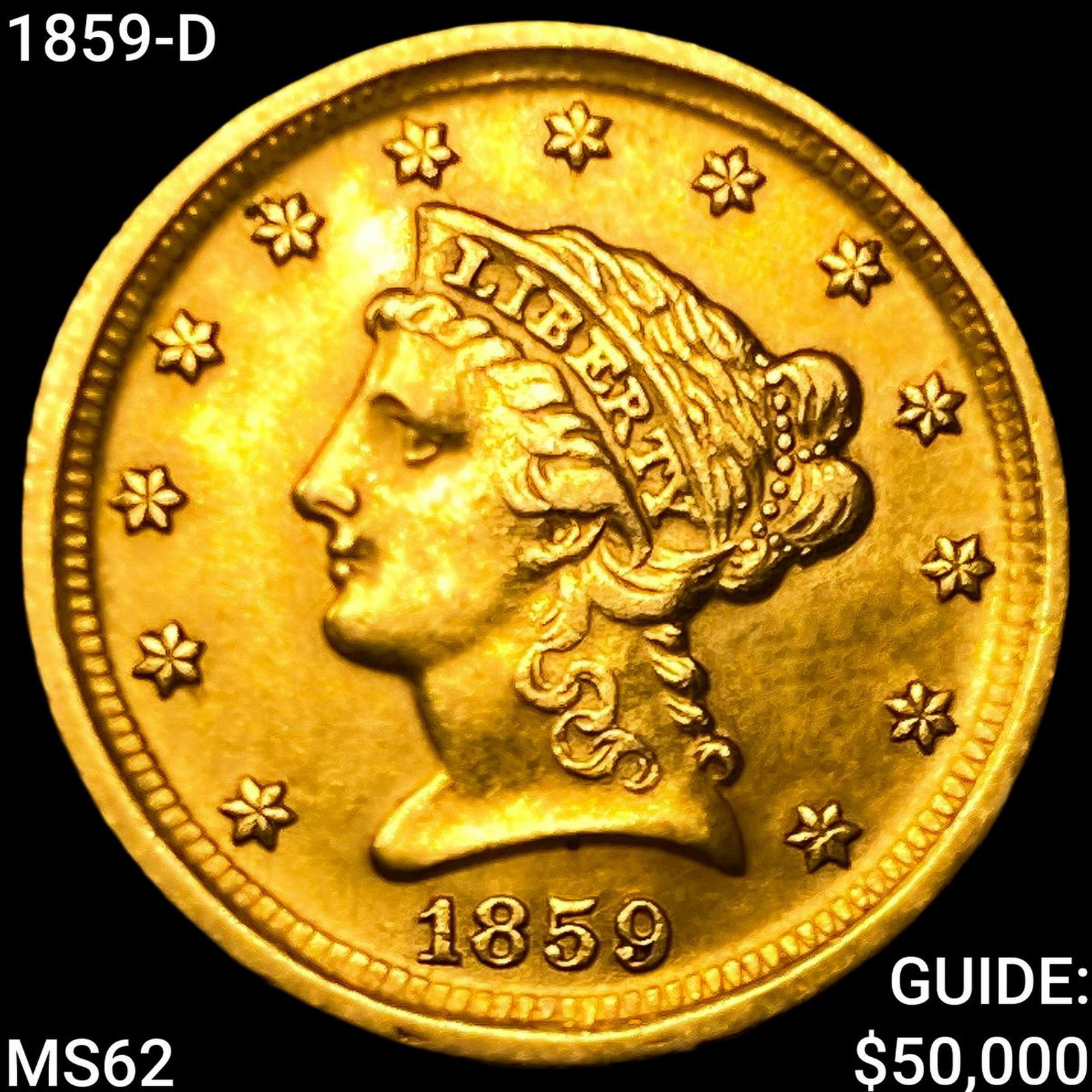 1859-D $2.50 Gold Quarter Eagle: 1859-D $2.50 Gold Quarter Eagle