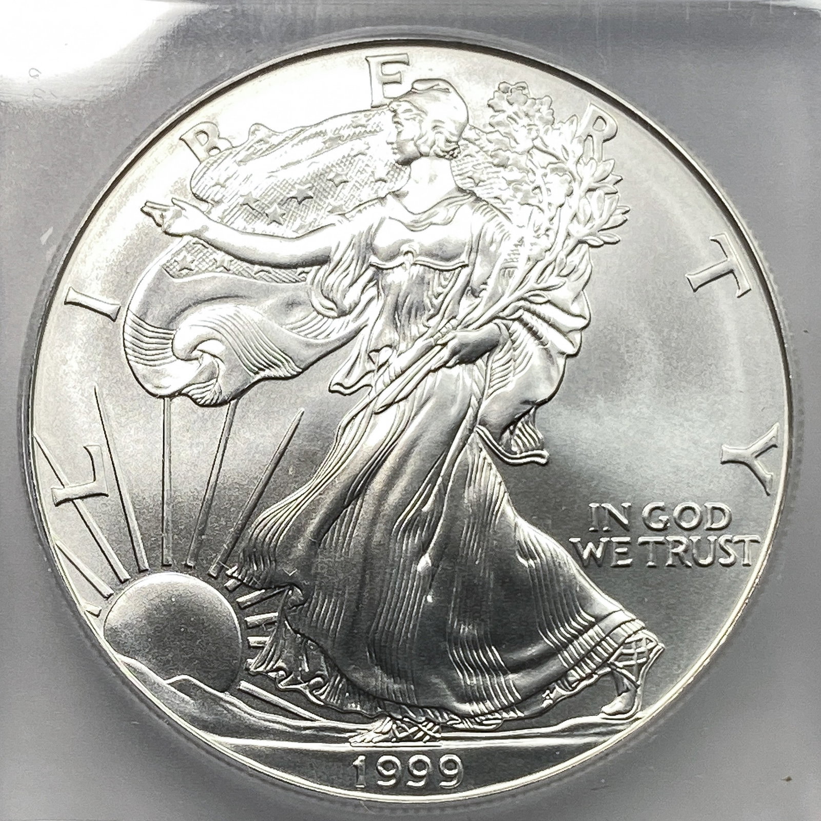 1999 Silver Eagle ICG MS70 - 3