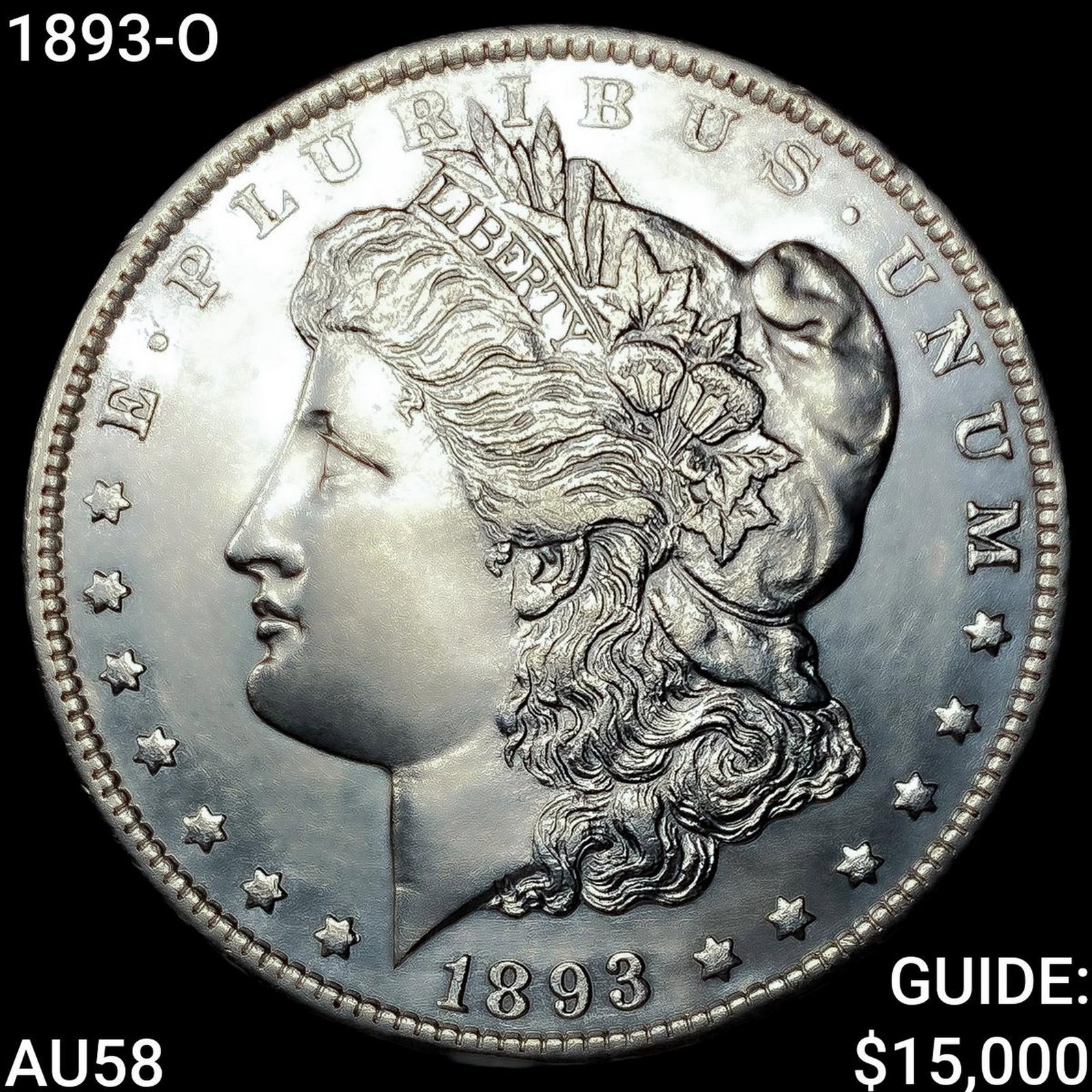 1893-O Morgan Silver Dollar CHOICE AU: 1893-O Morgan Silver Dollar CHOICE AU