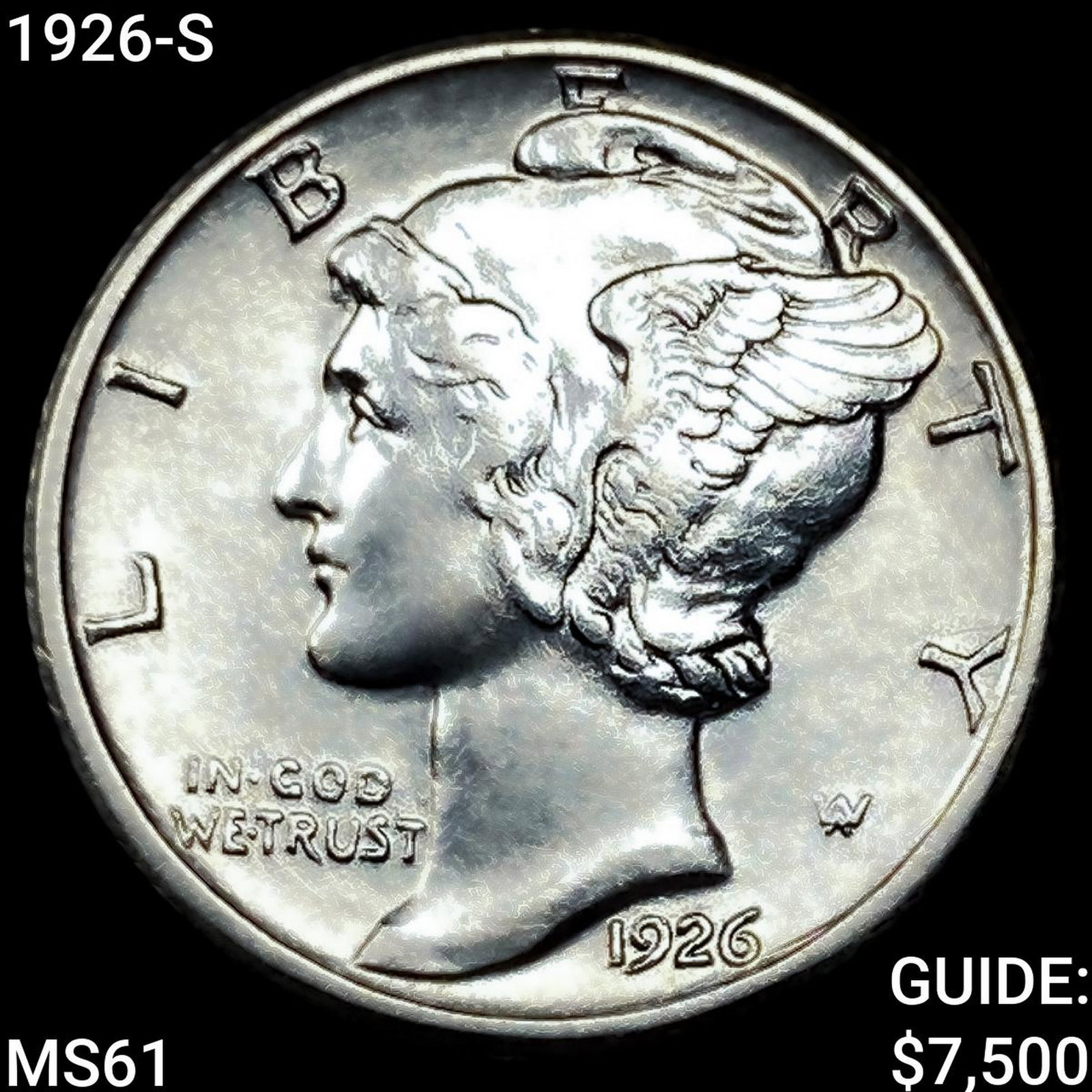 1926-S Mercury Dime UNCIRCULATED: 1926-S Mercury Dime UNCIRCULATED