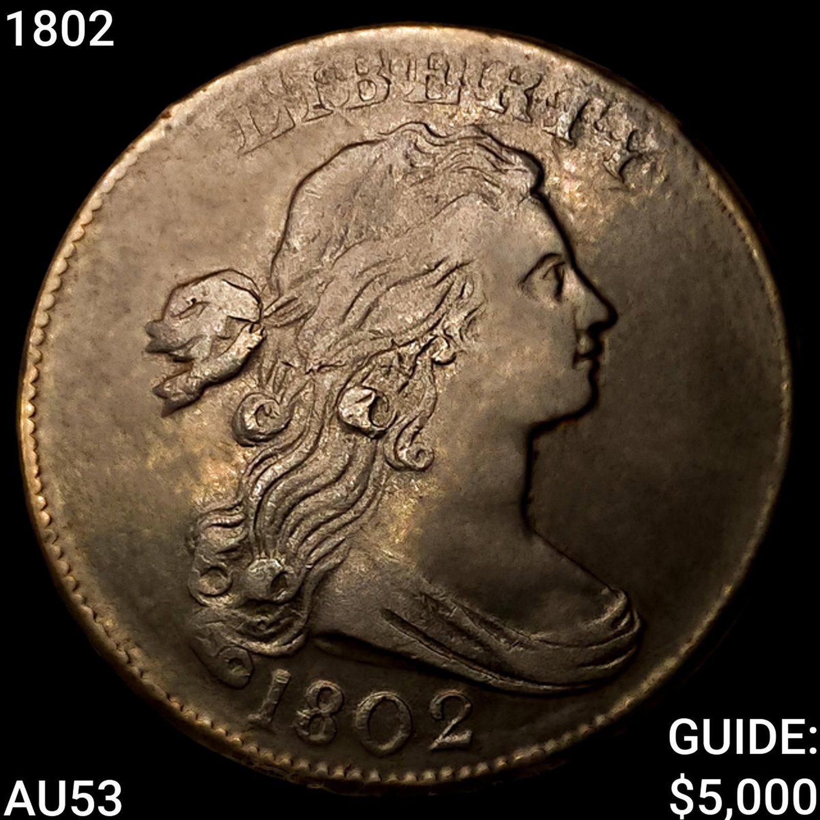 1802 Draped Bust Large Cent CLOSELY UNCIRCULATED (1 of 2)