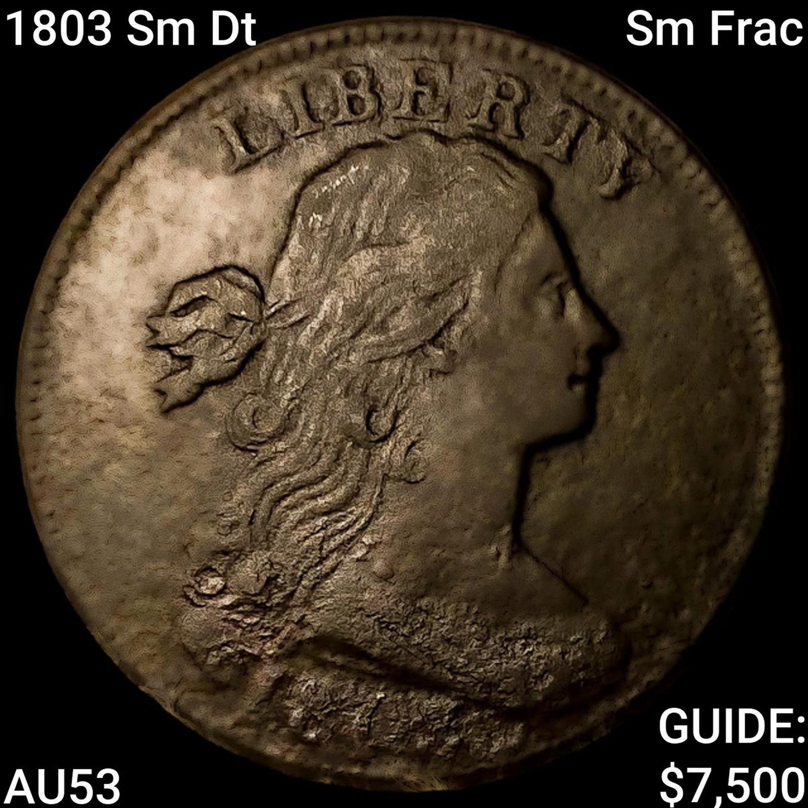 1803 Sm Dt, Sm Frac Draped Bust Large Cent CLOSELY UNCIRCULATED: 1803 Sm Dt, Sm Frac Draped Bust Large Cent CLOSELY UNCIRCULATED