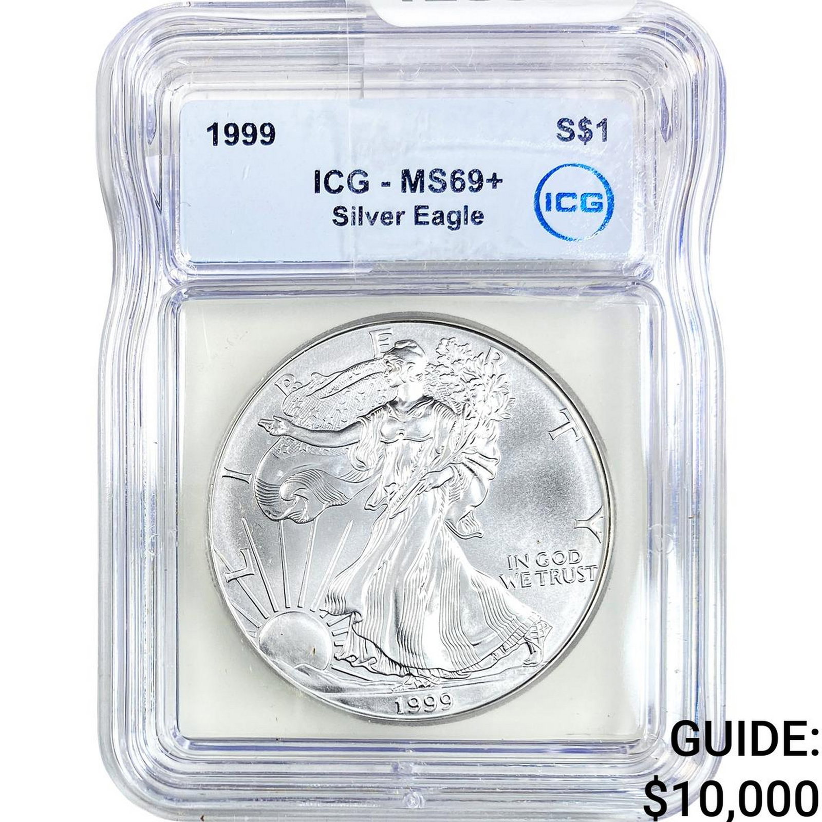 1999 Silver Eagle ICG MS69+ (1 of 4)