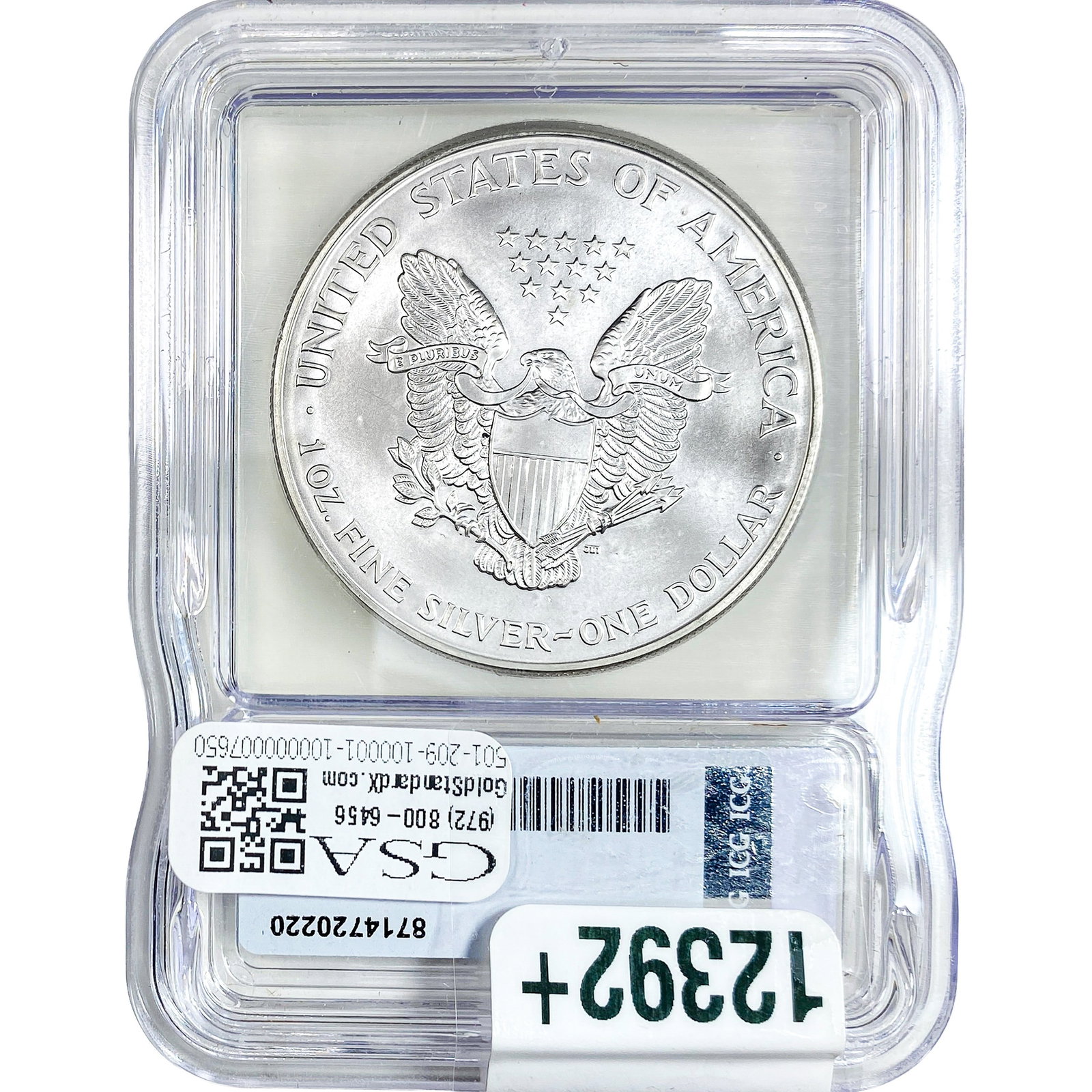 1999 Silver Eagle ICG MS69+ - 2
