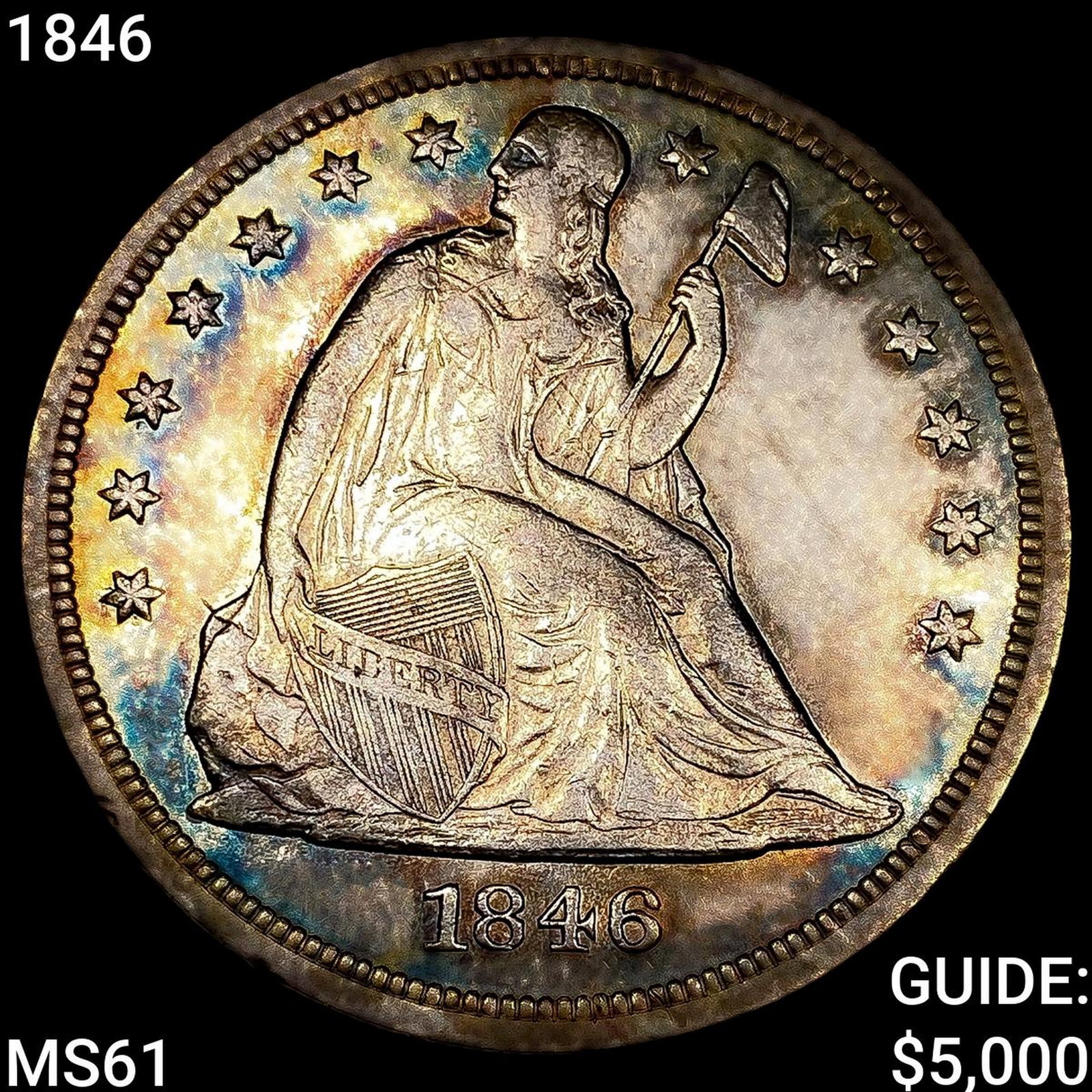 1846 Seated Liberty Dollar UNCIRCULATED (1 of 2)
