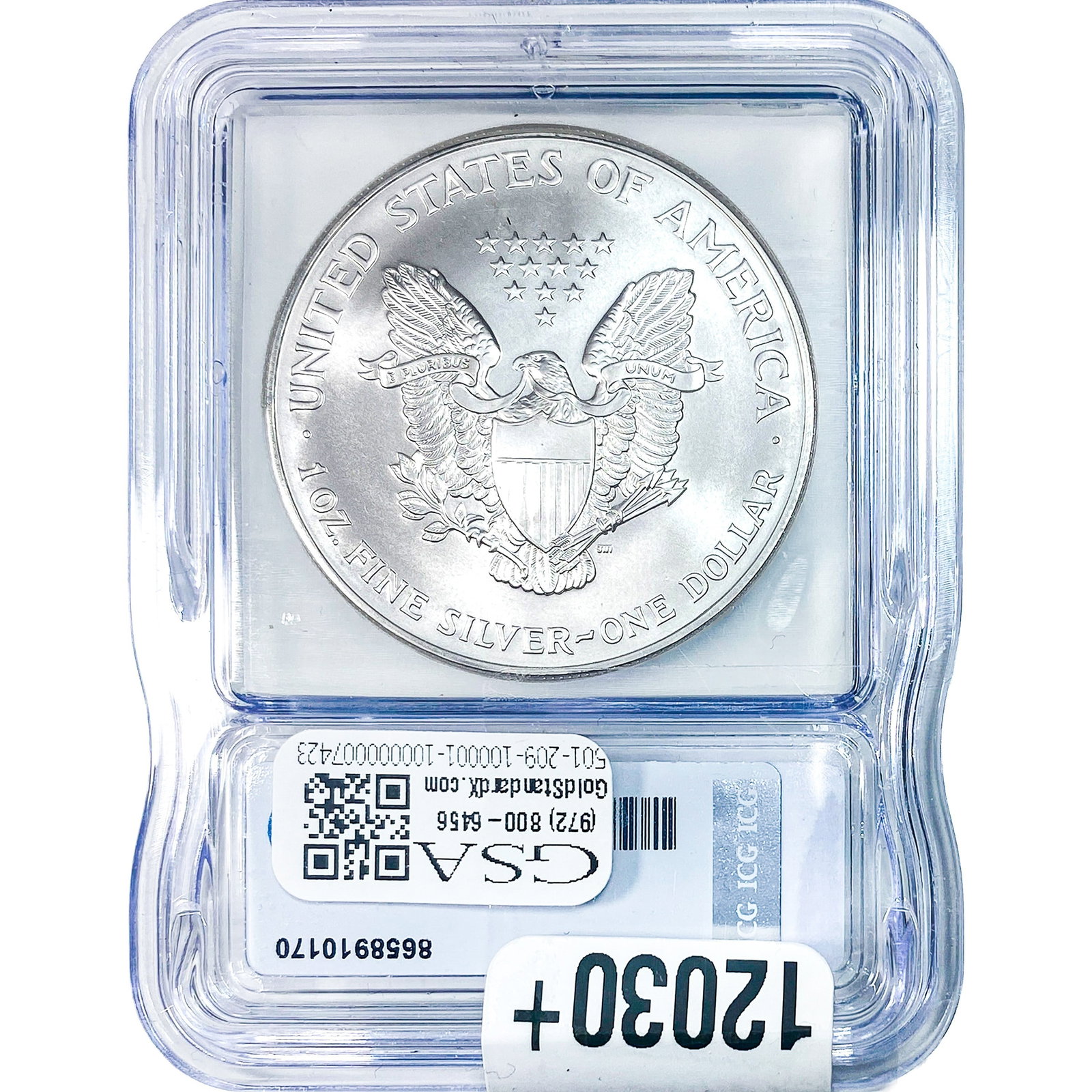 1999 Silver Eagle ICG MS70 - 2
