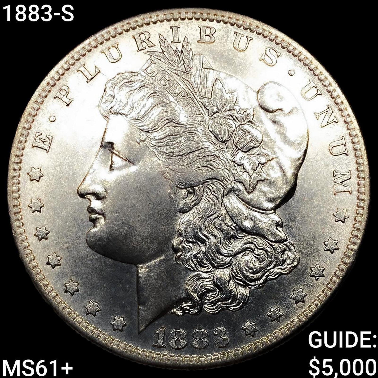 1883-S Morgan Silver Dollar UNCIRCULATED +: 1883-S Morgan Silver Dollar UNCIRCULATED +