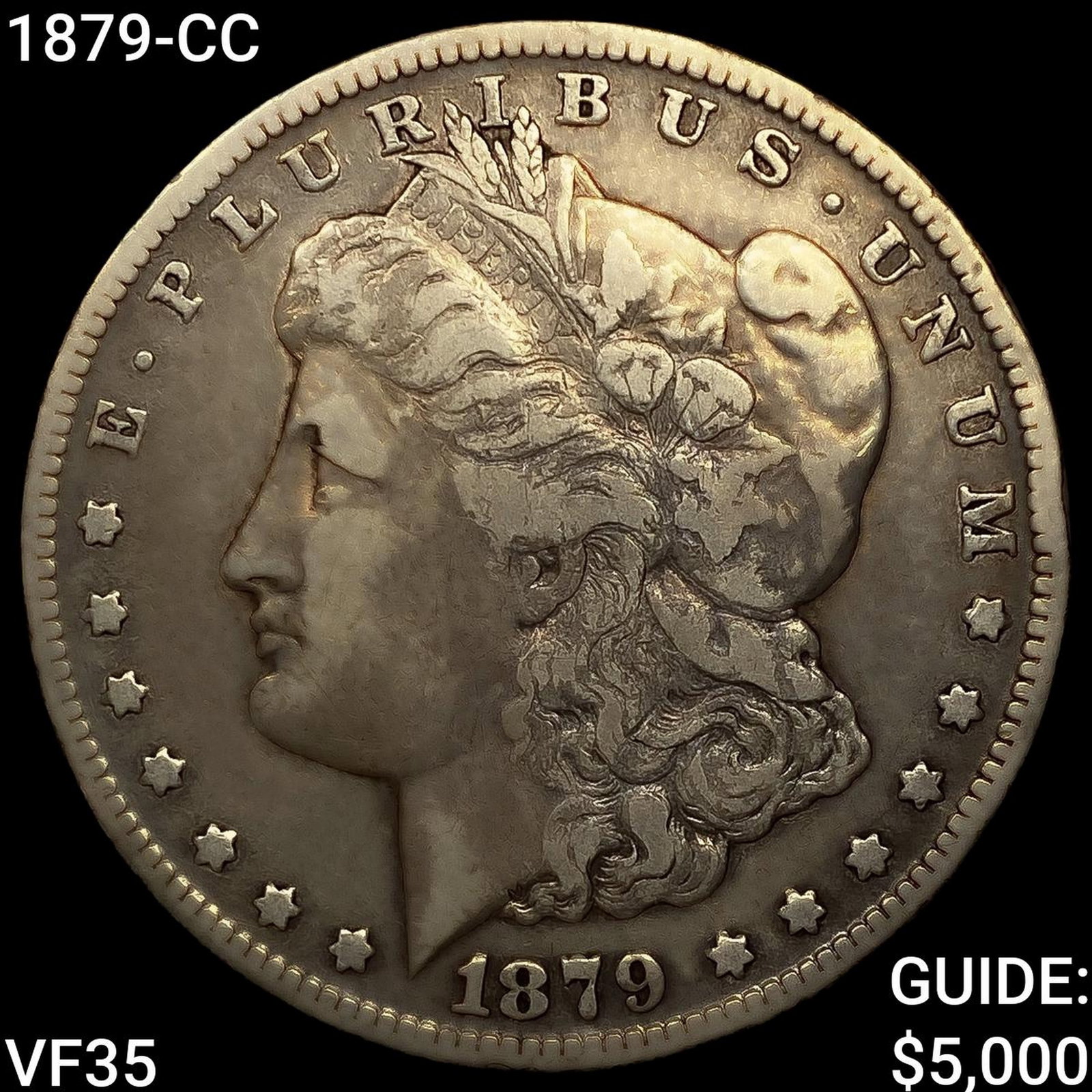1879-CC Morgan Silver Dollar ABOUT UNCIRCULATED: 1879-CC Morgan Silver Dollar ABOUT UNCIRCULATED
