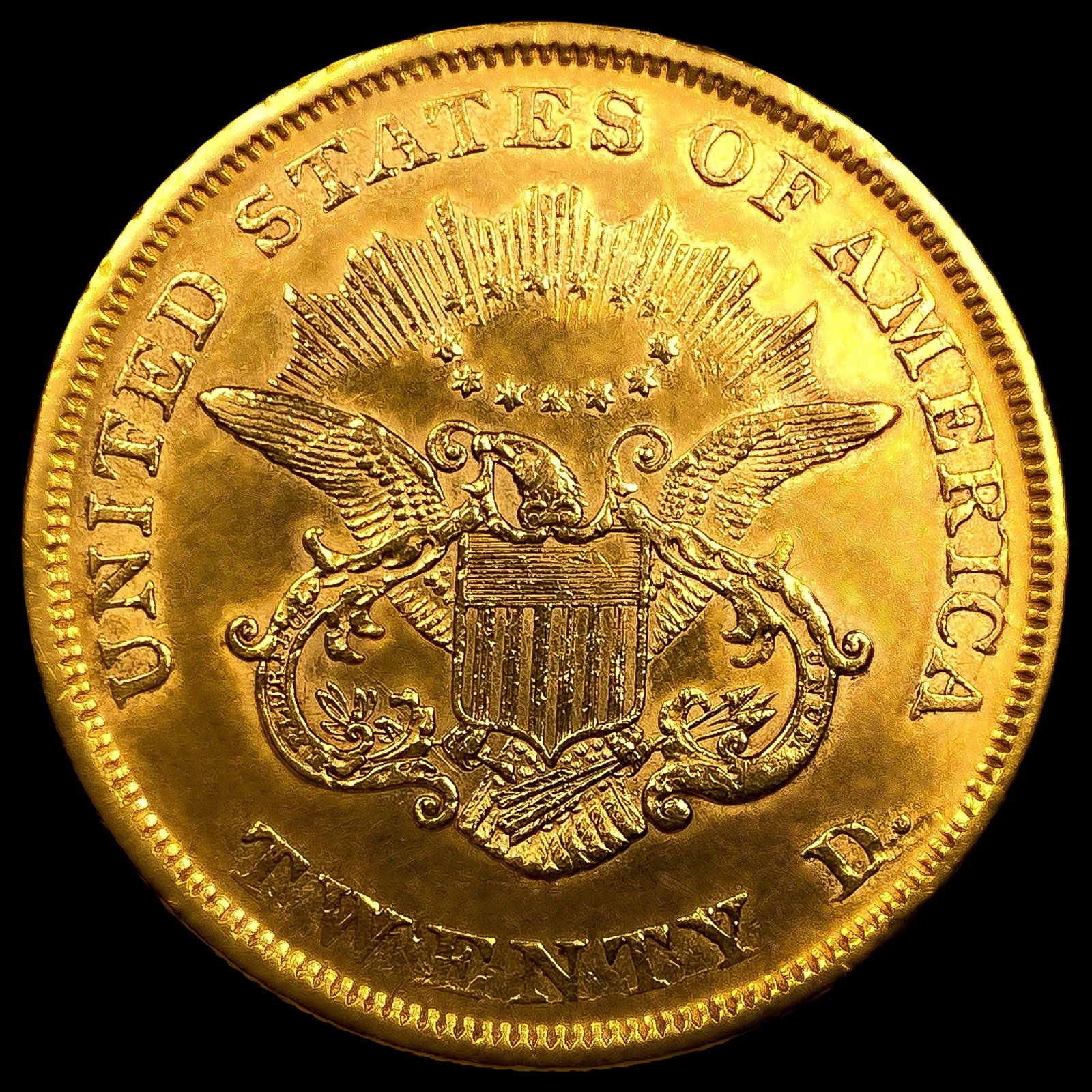 1851 $20 Gold Double Eagle UNCIRCULATED - 2