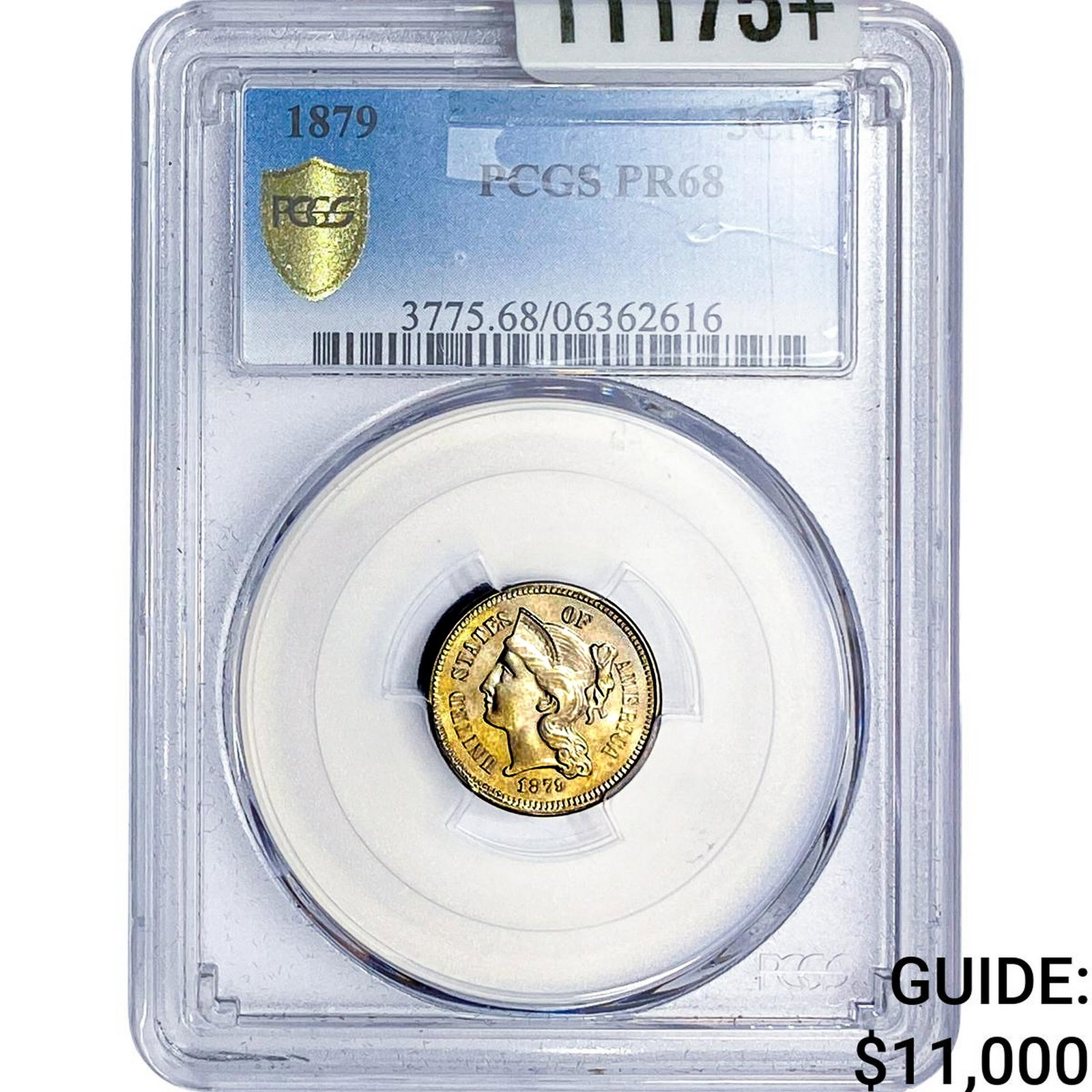 1879 Nickel Three Cent PCGS PR68: 1879 Nickel Three Cent PCGS PR68