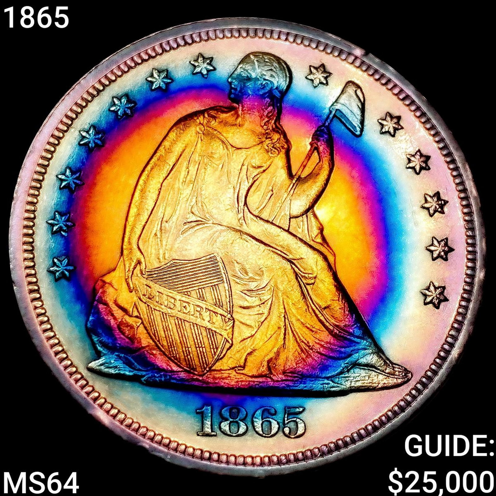 1865 Seated Liberty Dollar CHOICE BU: 1865 Seated Liberty Dollar CHOICE BU