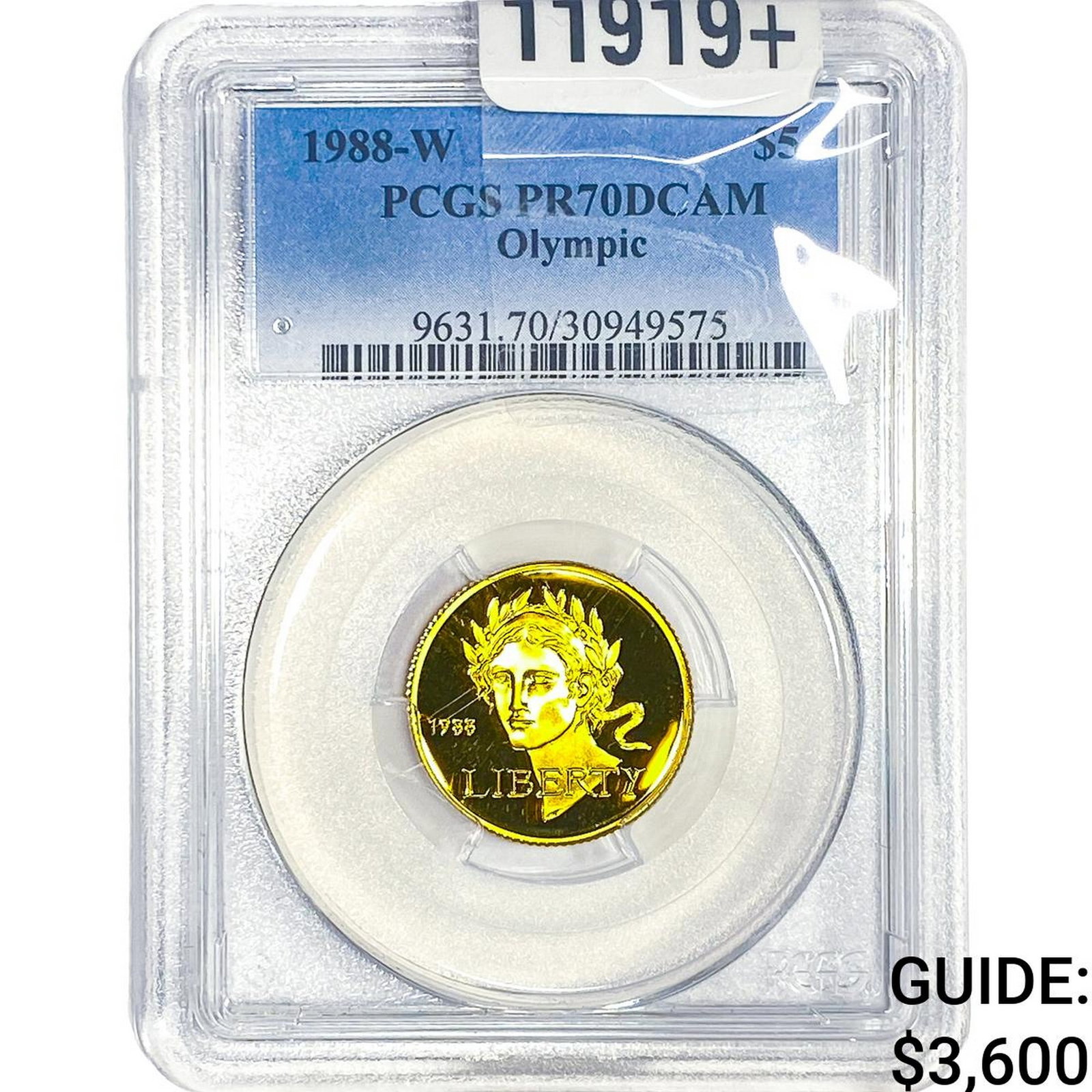 1988-W 1/4oz Gold $5- Olympic PCGS PR70 DCAM: 1988-W 1/4oz Gold $5- Olympic PCGS PR70 DCAM