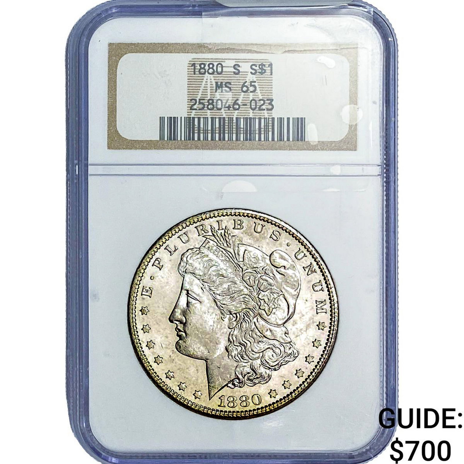 1880-S Morgan Silver Dollar NGC MS65: 1880-S Morgan Silver Dollar NGC MS65