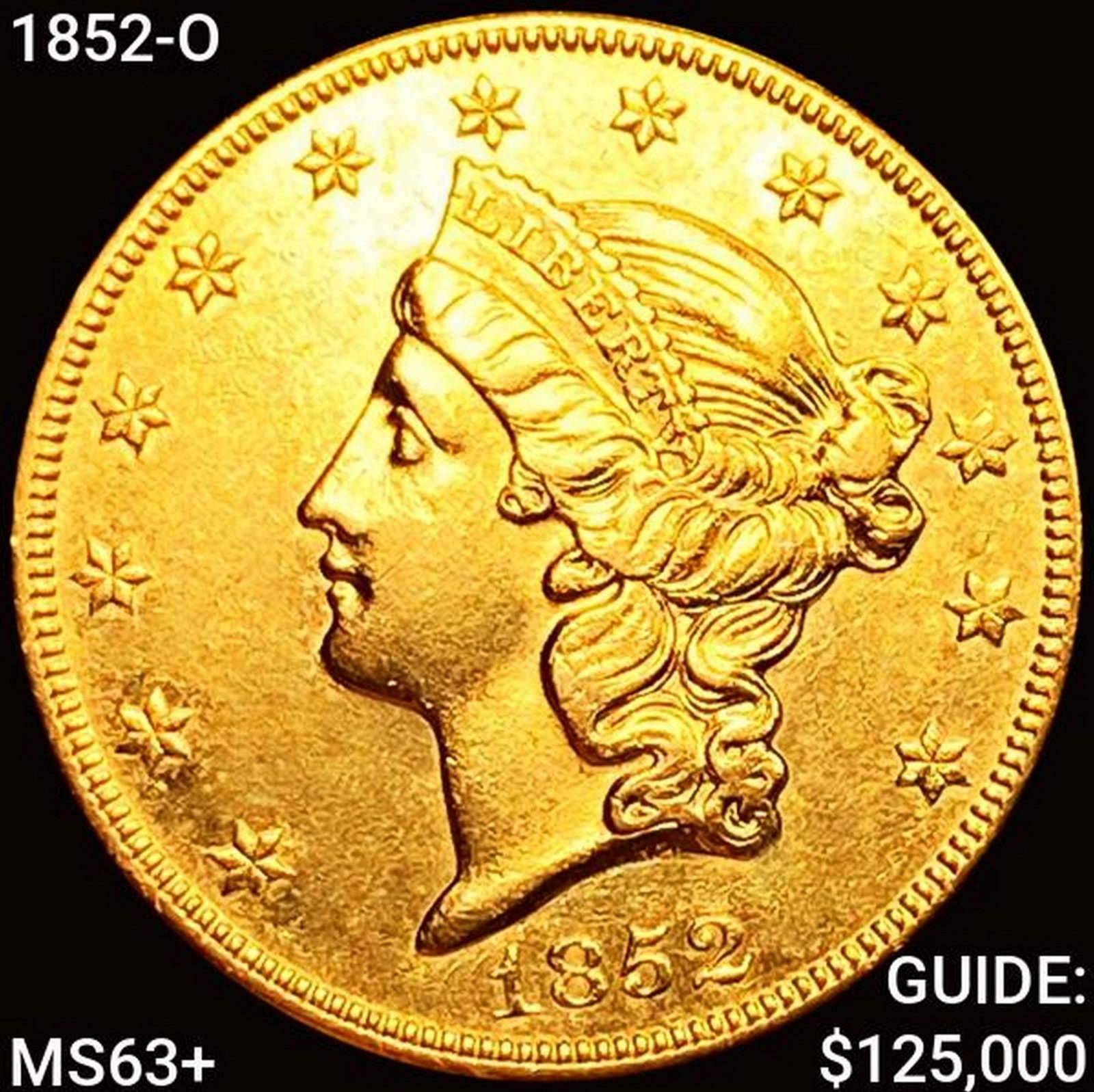 1852-O $20 Gold Double Eagle CHOICE BU+ (1 of 2)