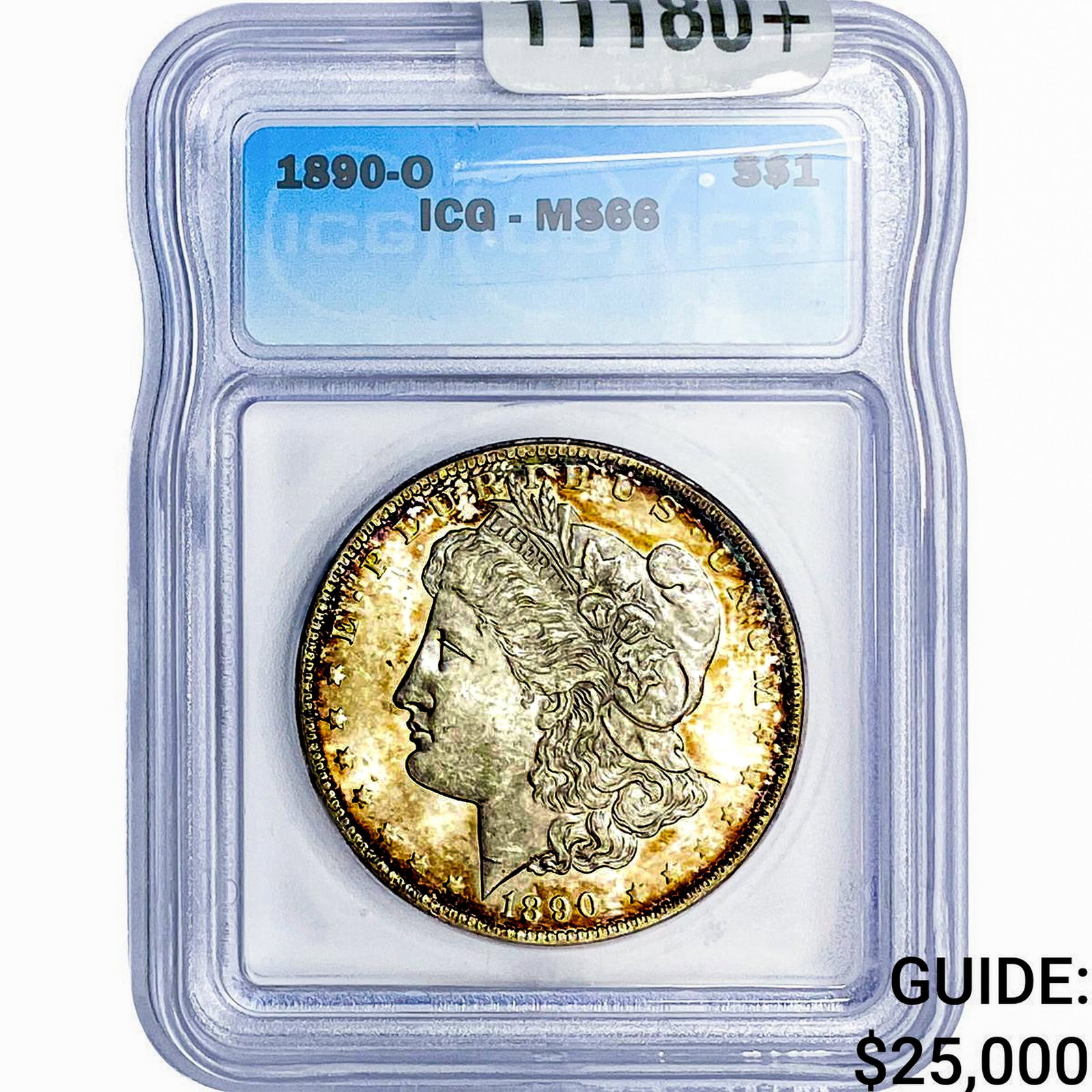 1890-O Morgan Silver Dollar ICG MS66: 1890-O Morgan Silver Dollar ICG MS66